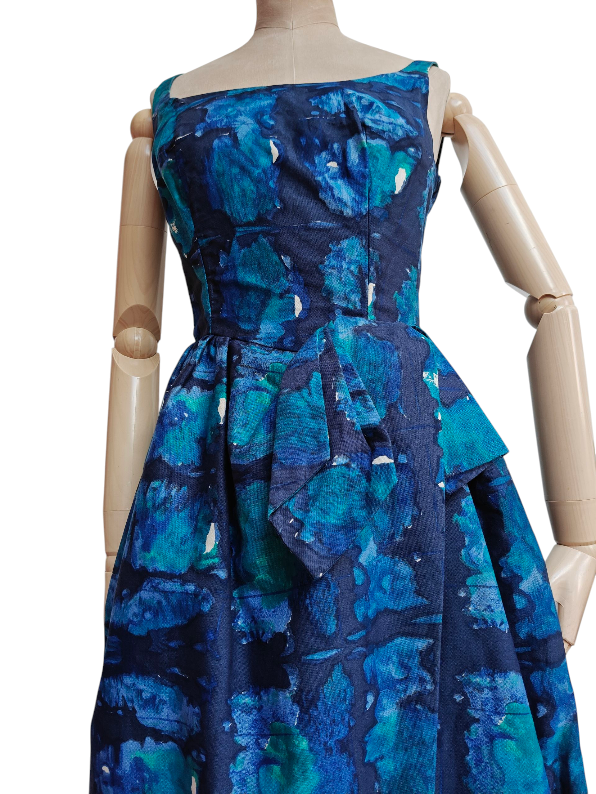 50's dress with flared overlay