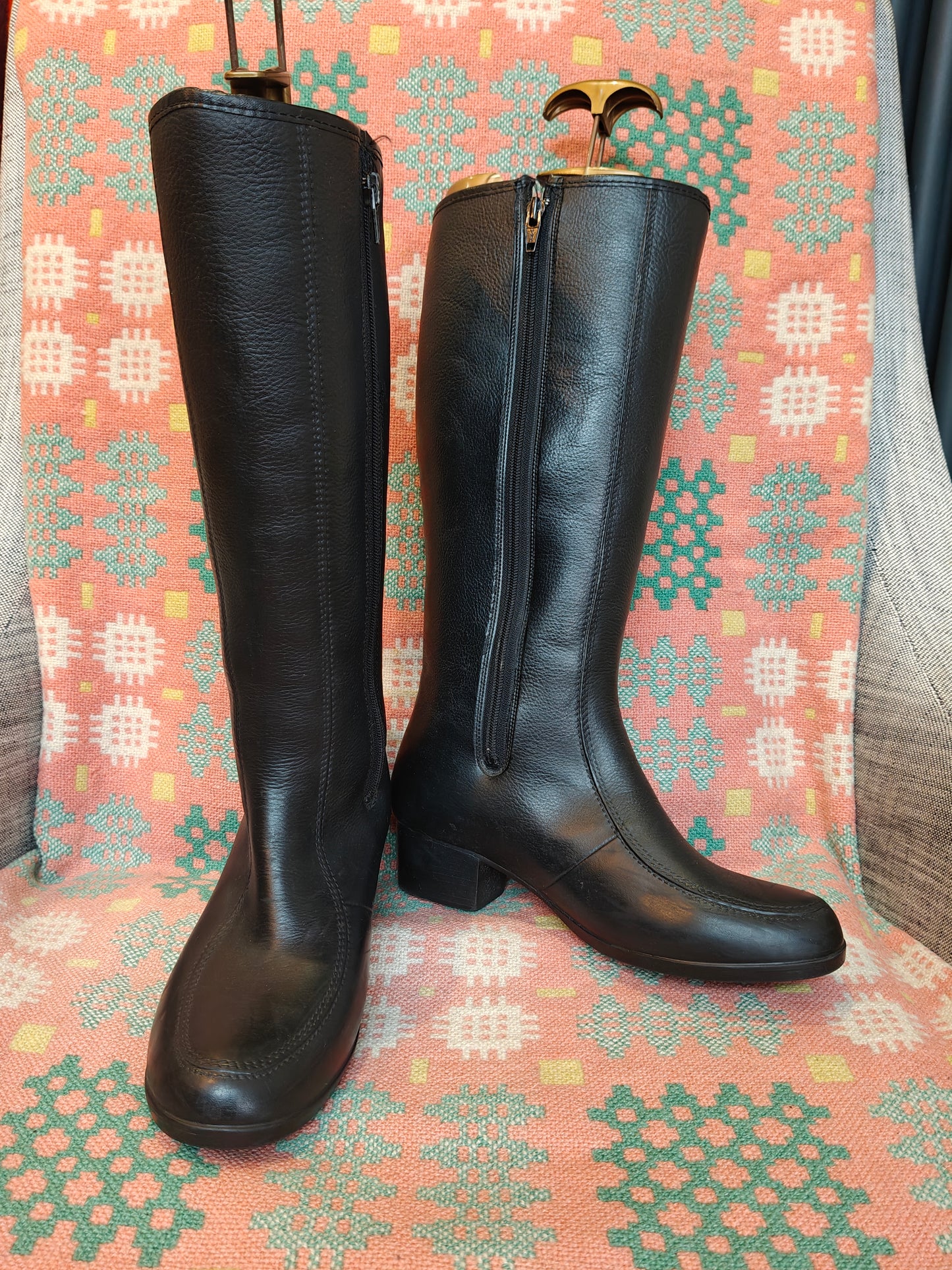 60's fur lined waterproof knee high boots