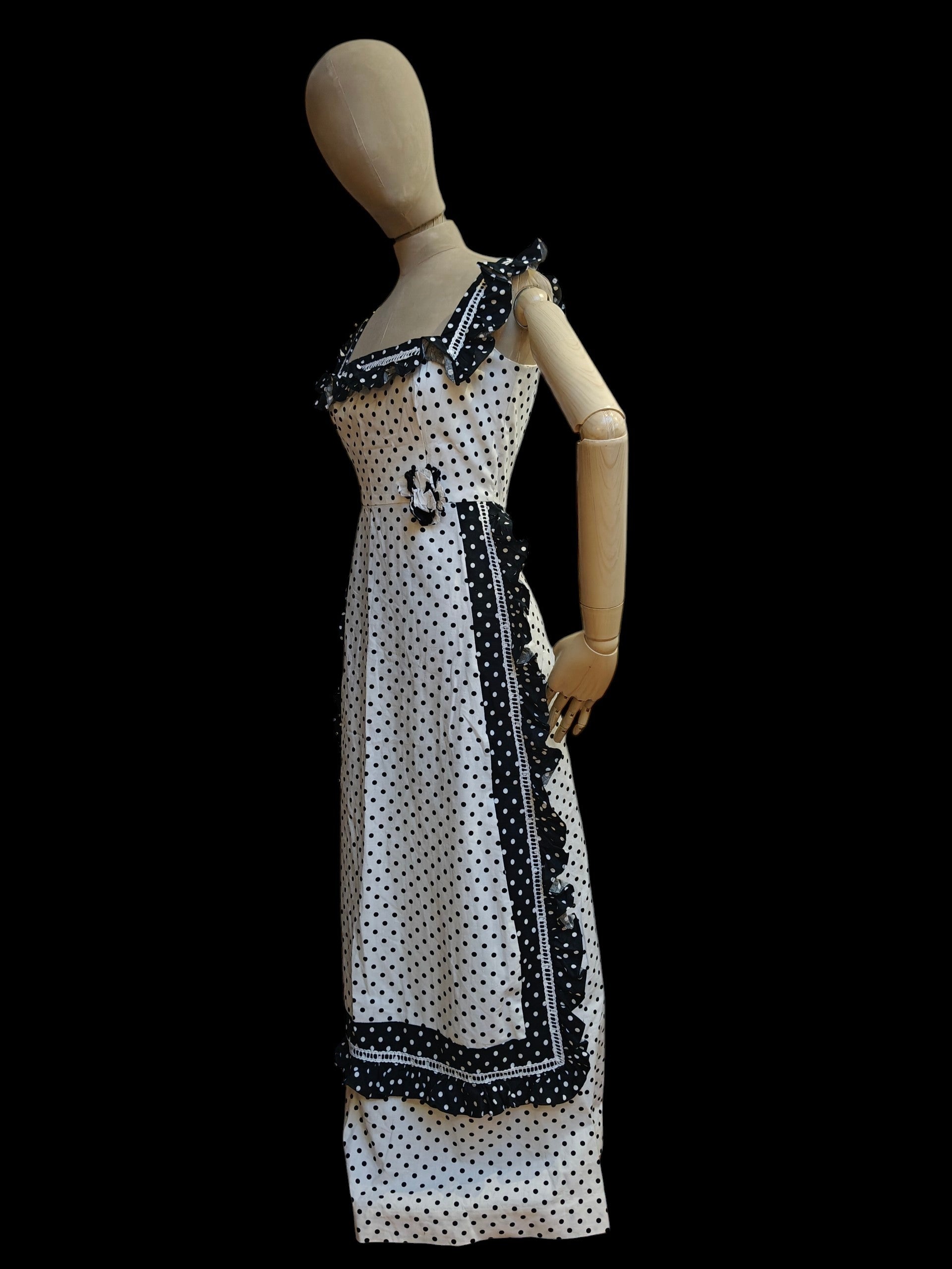 70's prairie dress with apron detail