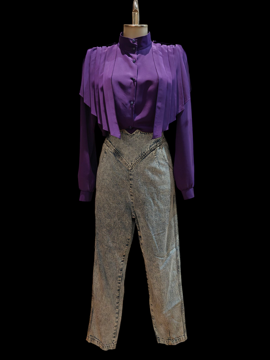 80's acid wash high waisted jeans