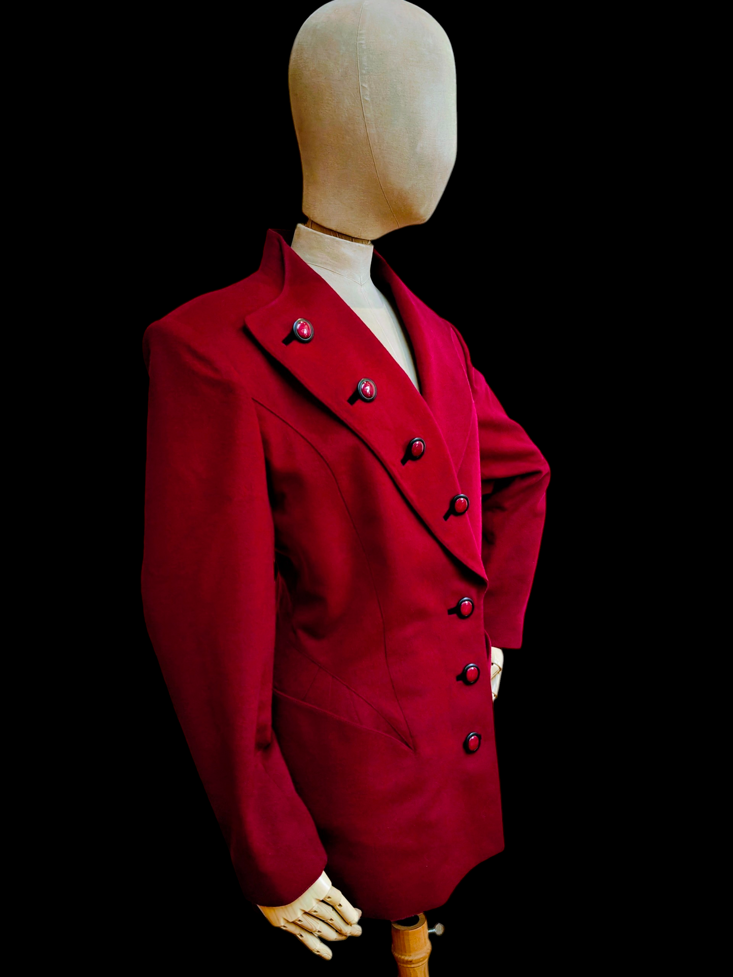 80's blazer in red wool and cashmere