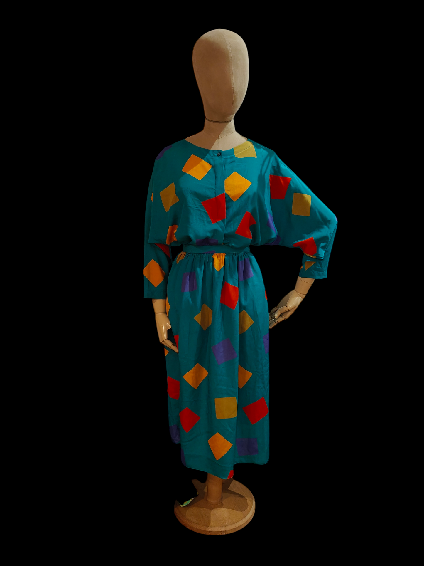 80's colourful skirt and shirt set