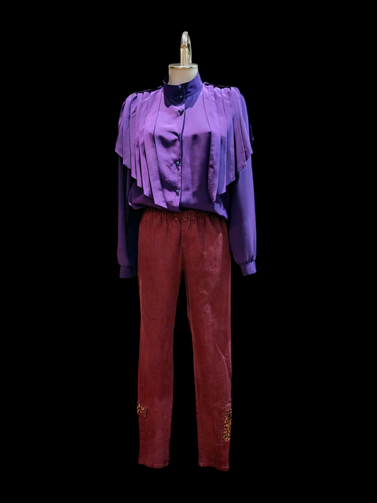 80's embellished stretch jeans.