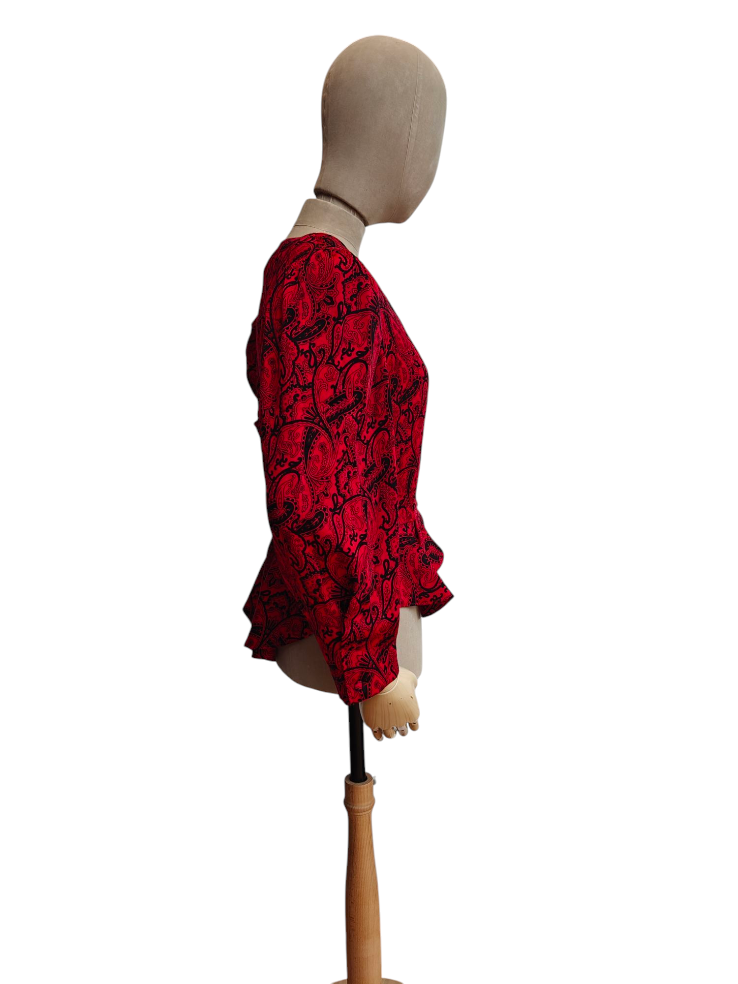 80's paisley peplum jacket