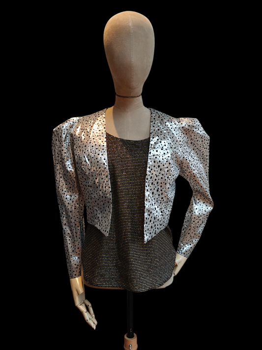 80's silver cropped jacket