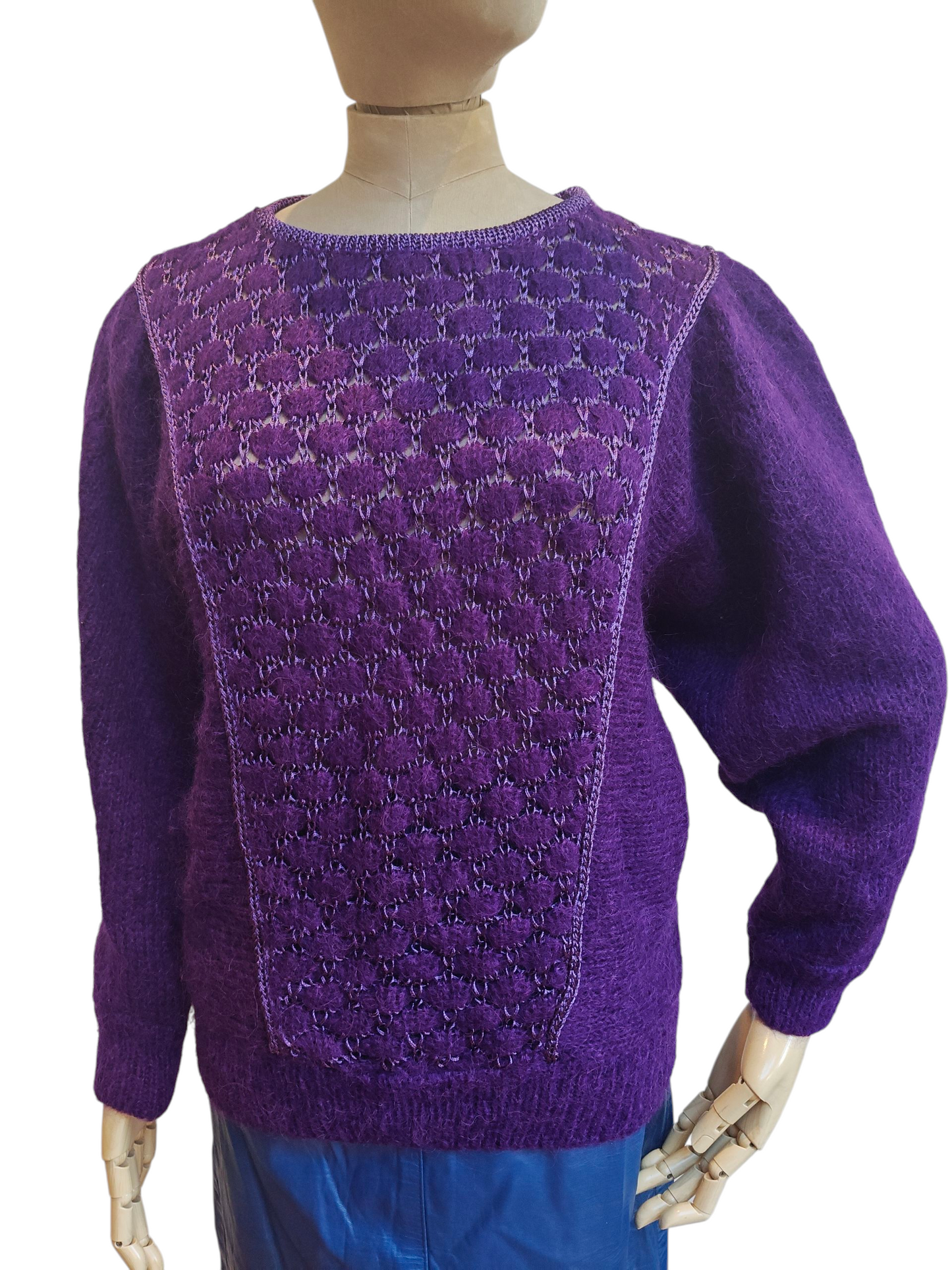 80's vintage knitted jumper with batwing sleeves