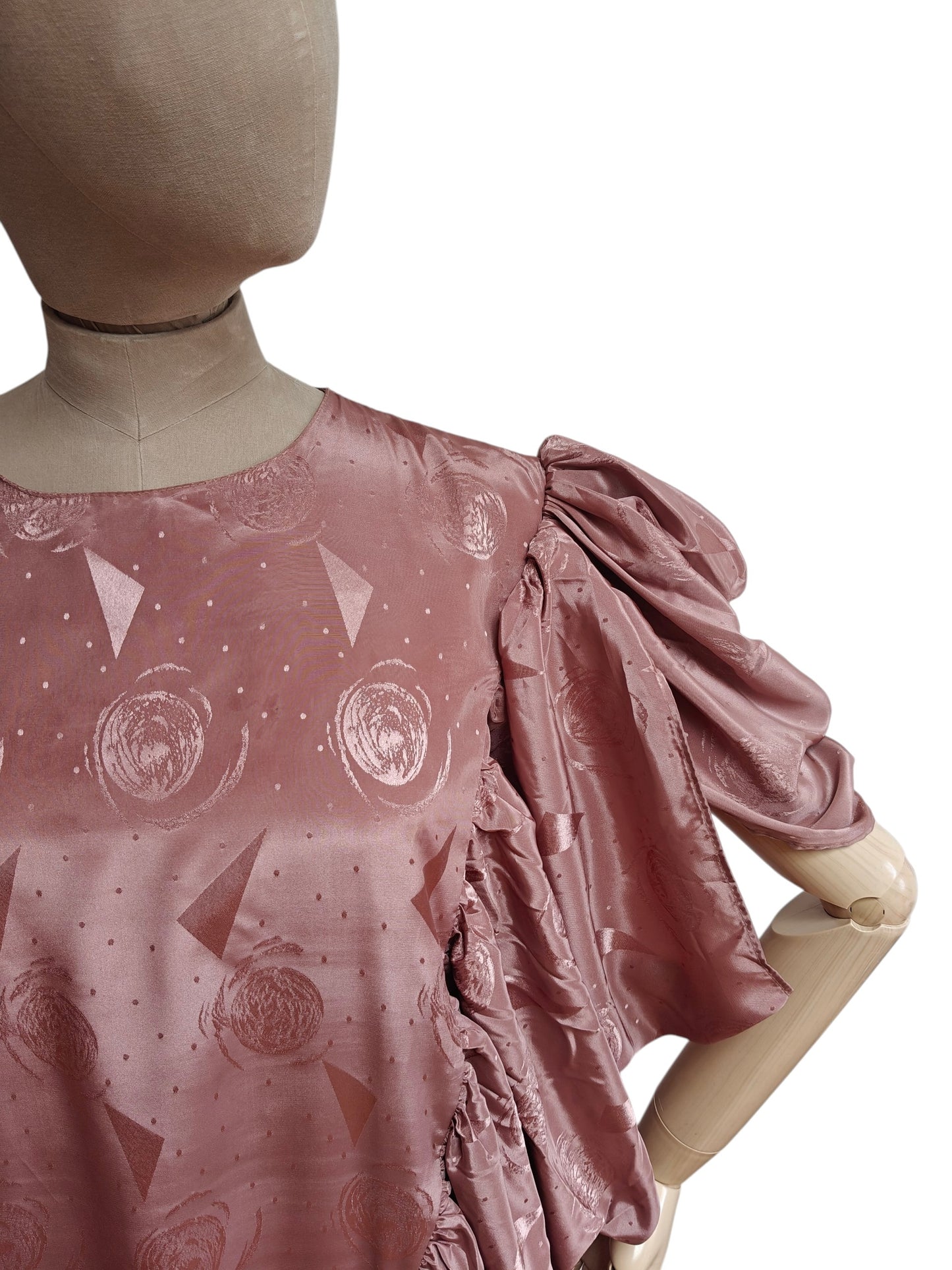 80s midi dress with ruched sides