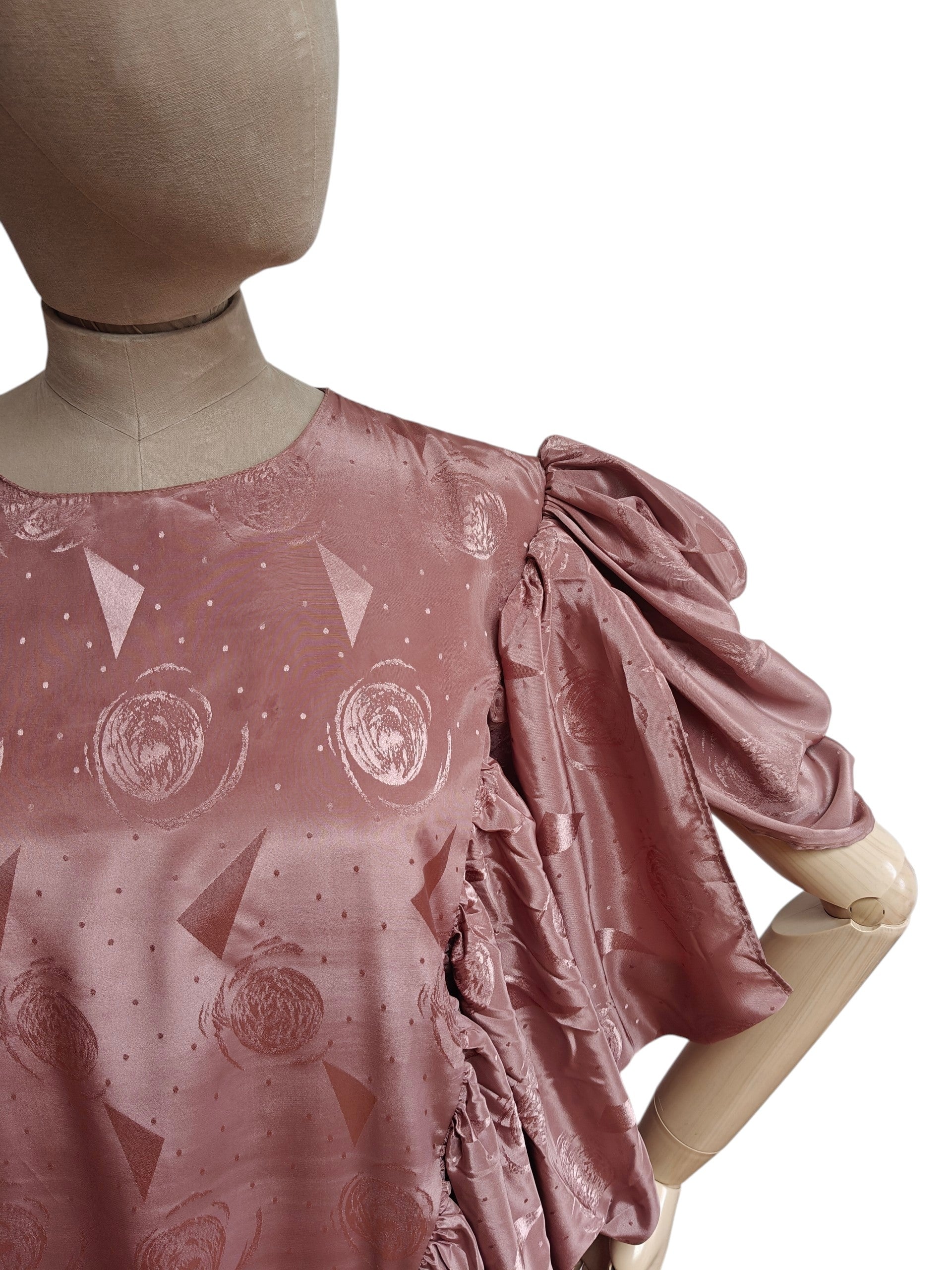 80s midi dress with ruched sides