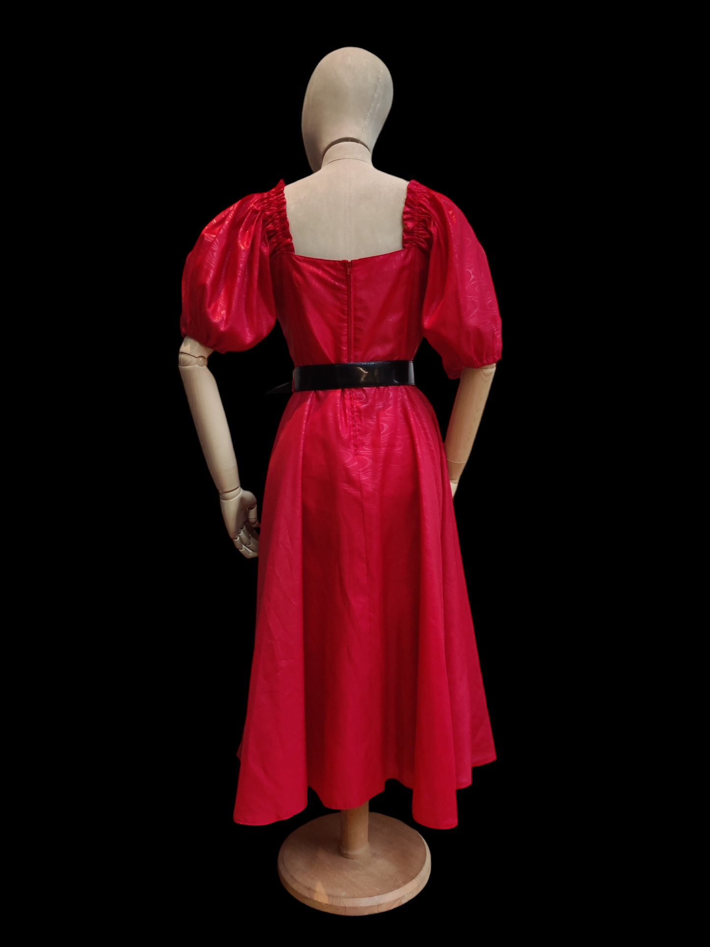 Beautiful bright red vintage dress with full skirt
