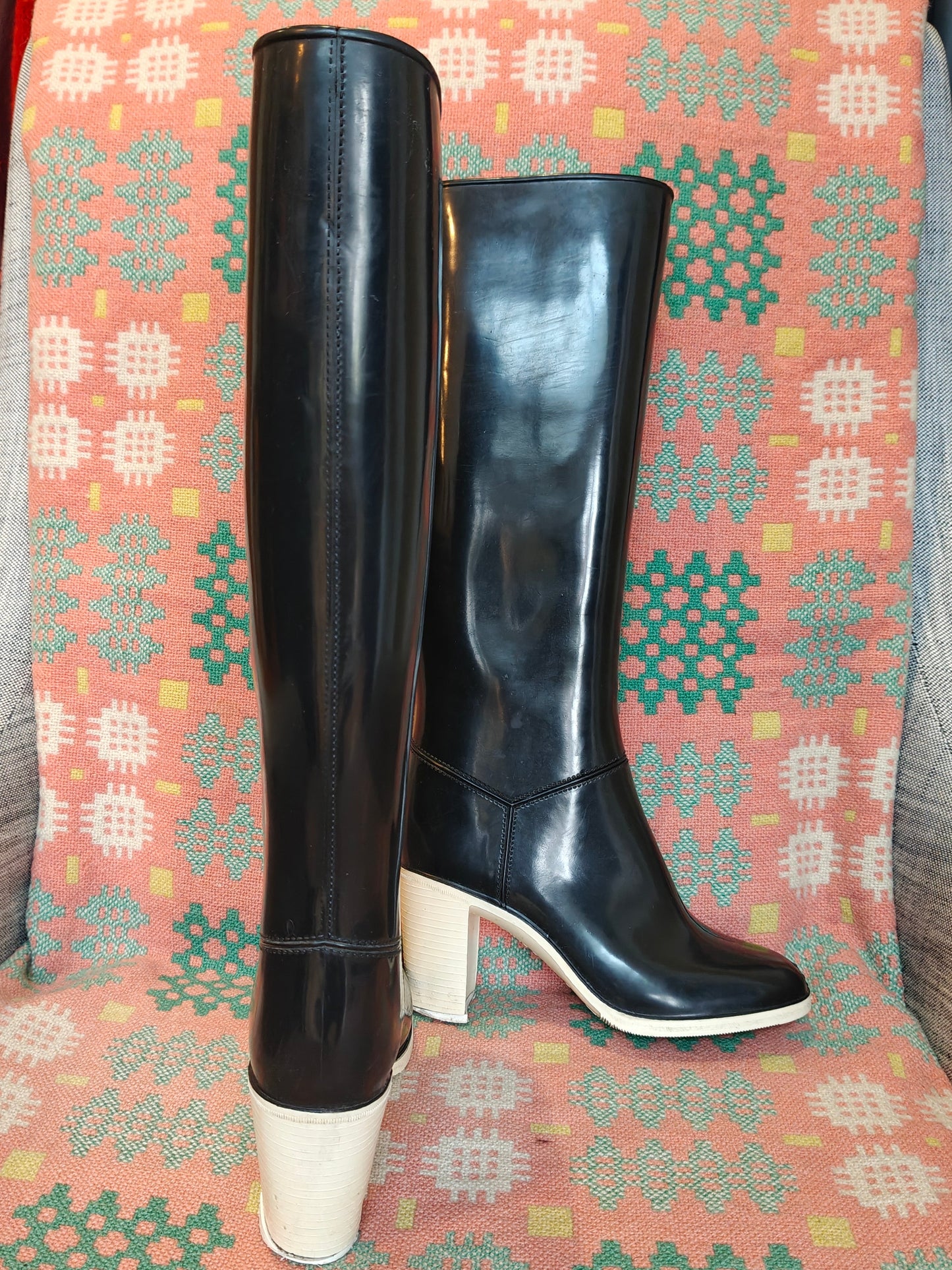 Black and white sixties boots