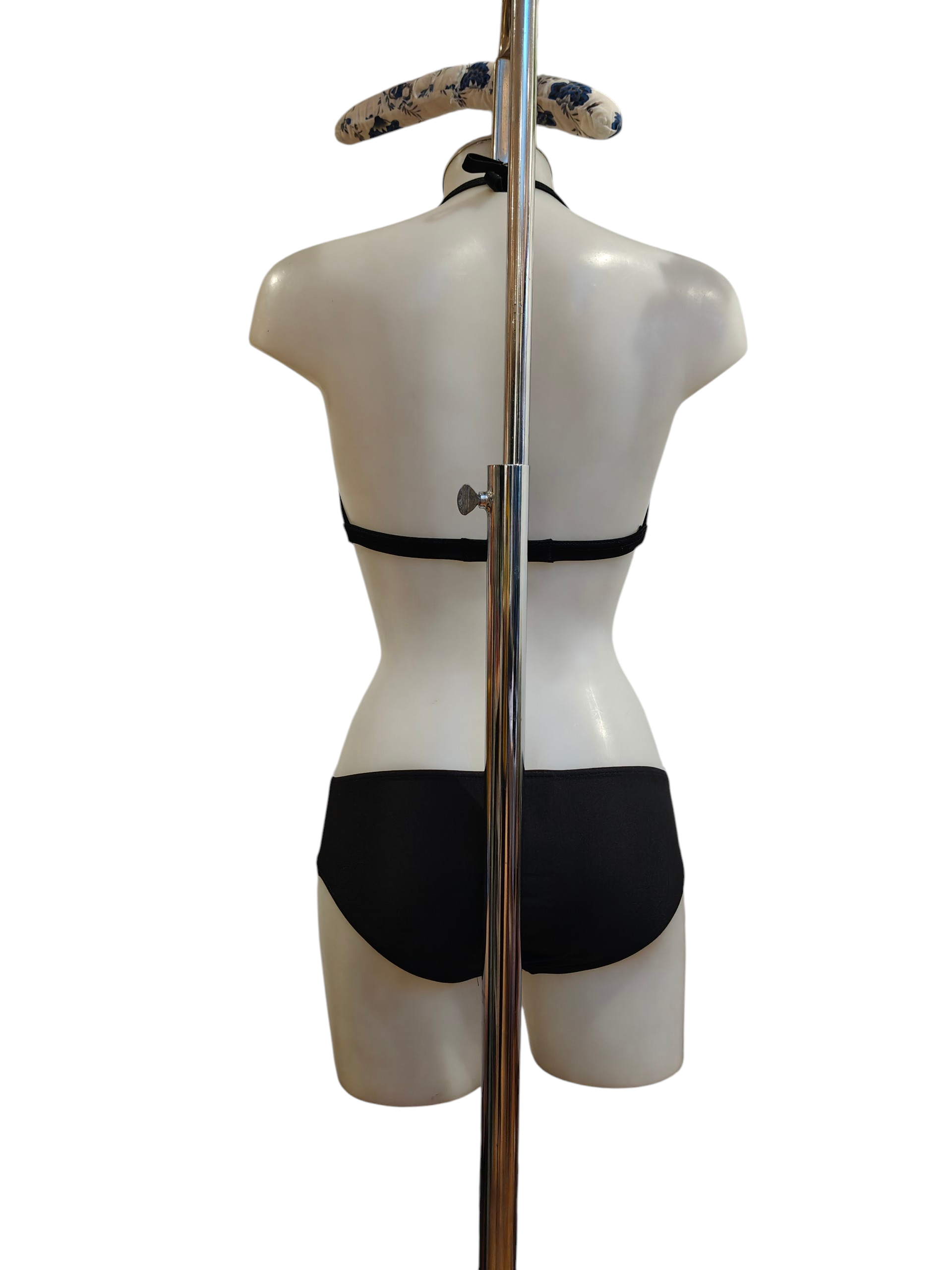 Black vintage bikini worn halterneck style