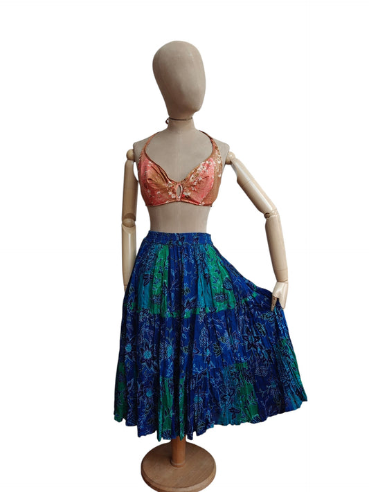 Blue and green vintage Phool skirt