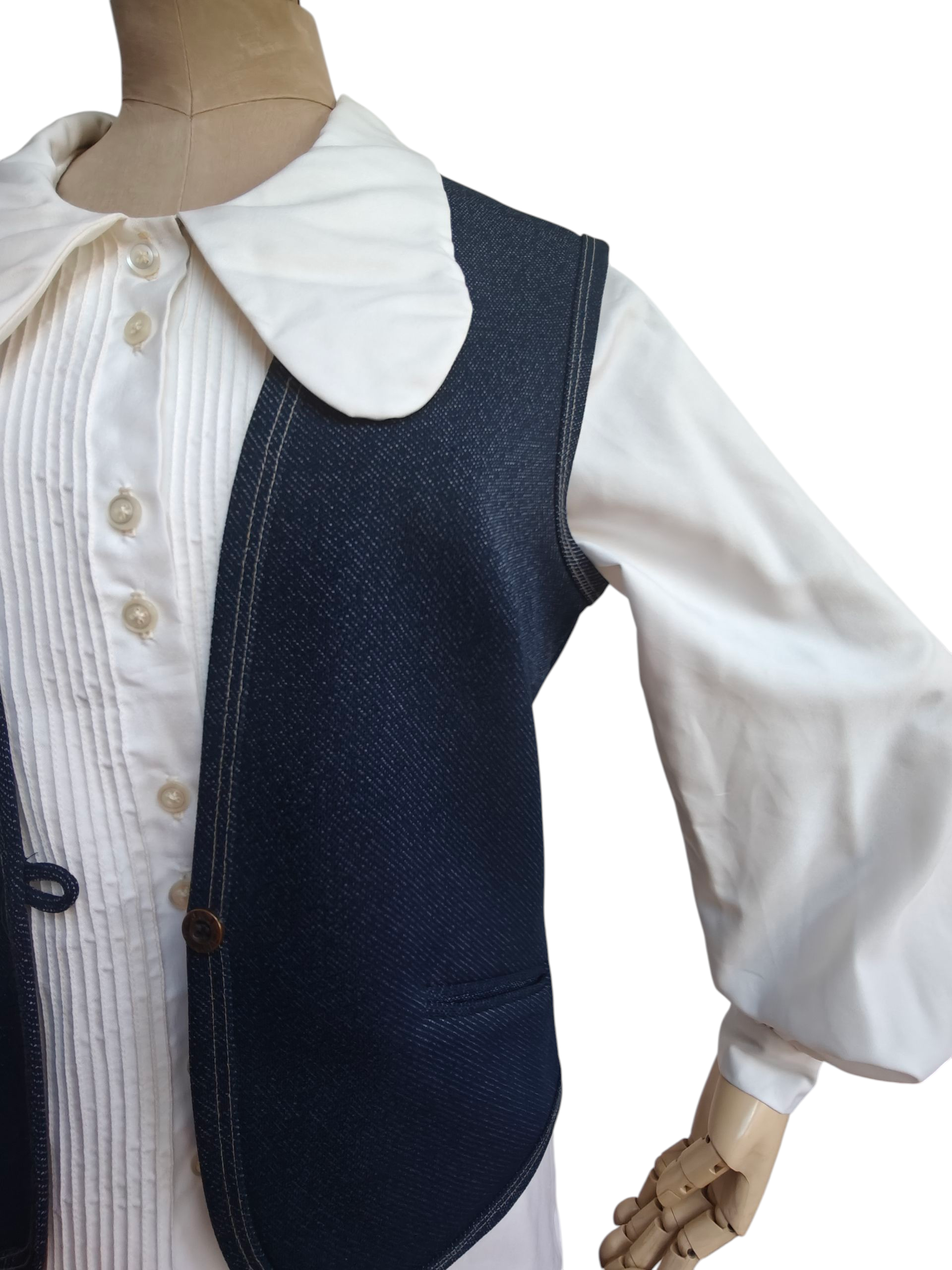 Blue ladies waistcoat