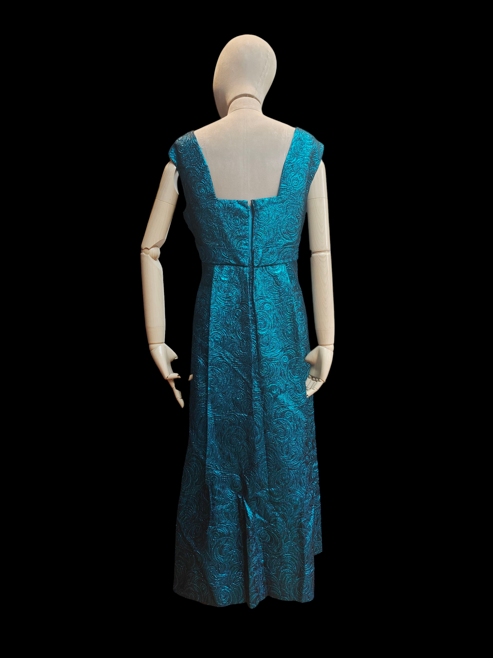 Blue sparkly vintage long dress size 16