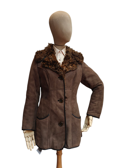 Brown lambskin vintage jacket