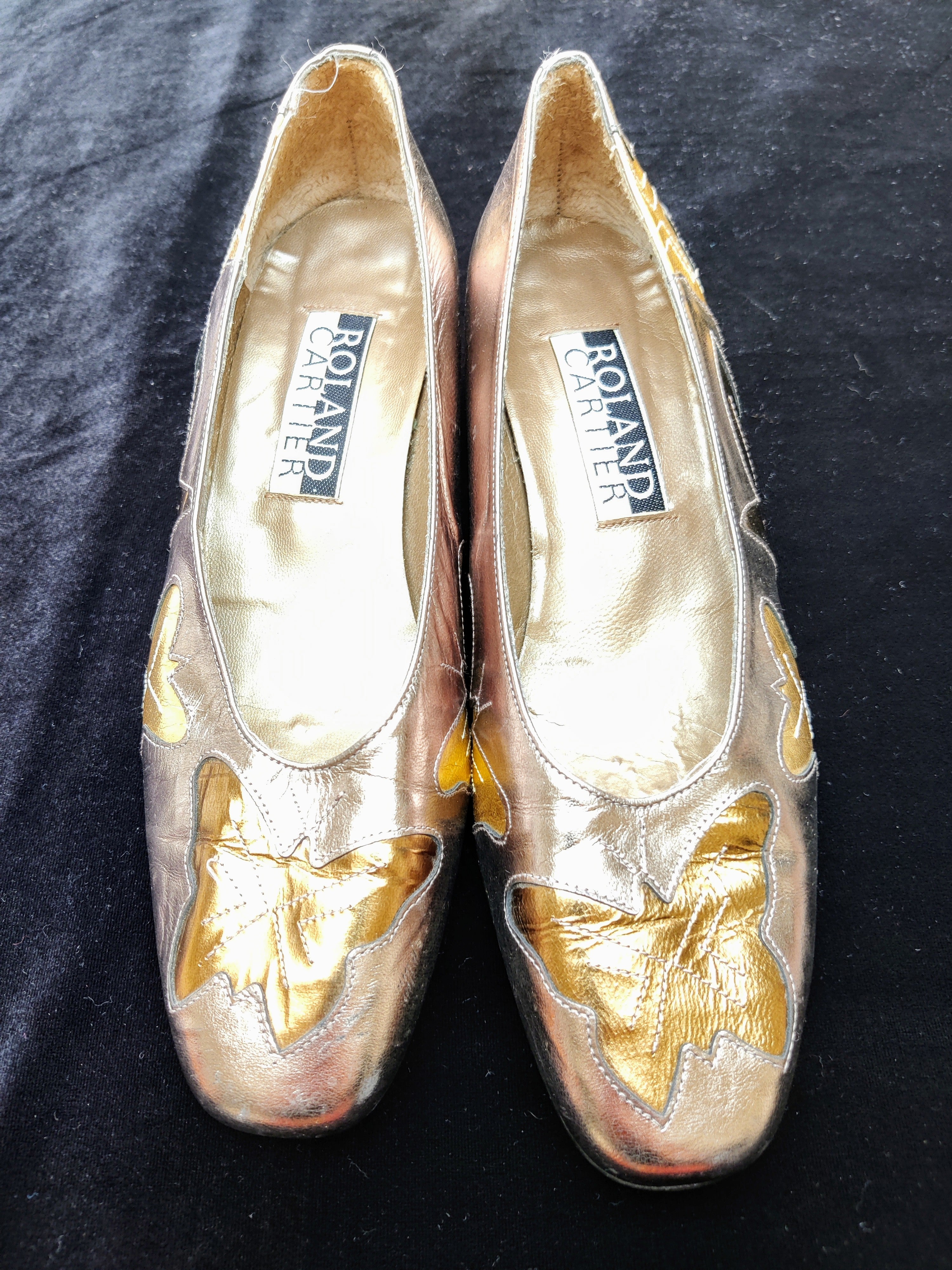 Roland cartier gold shoes online