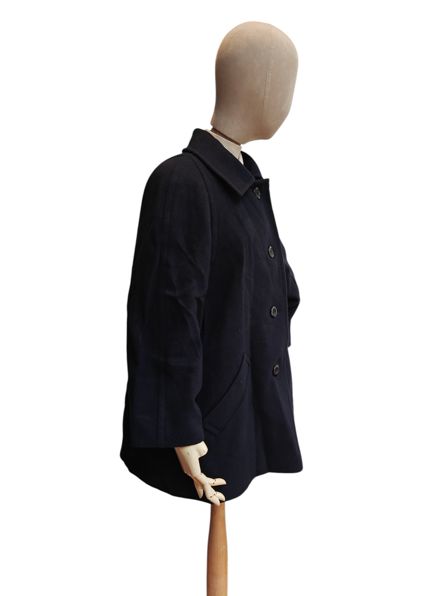 Classic Aquascutum pea coat in navy