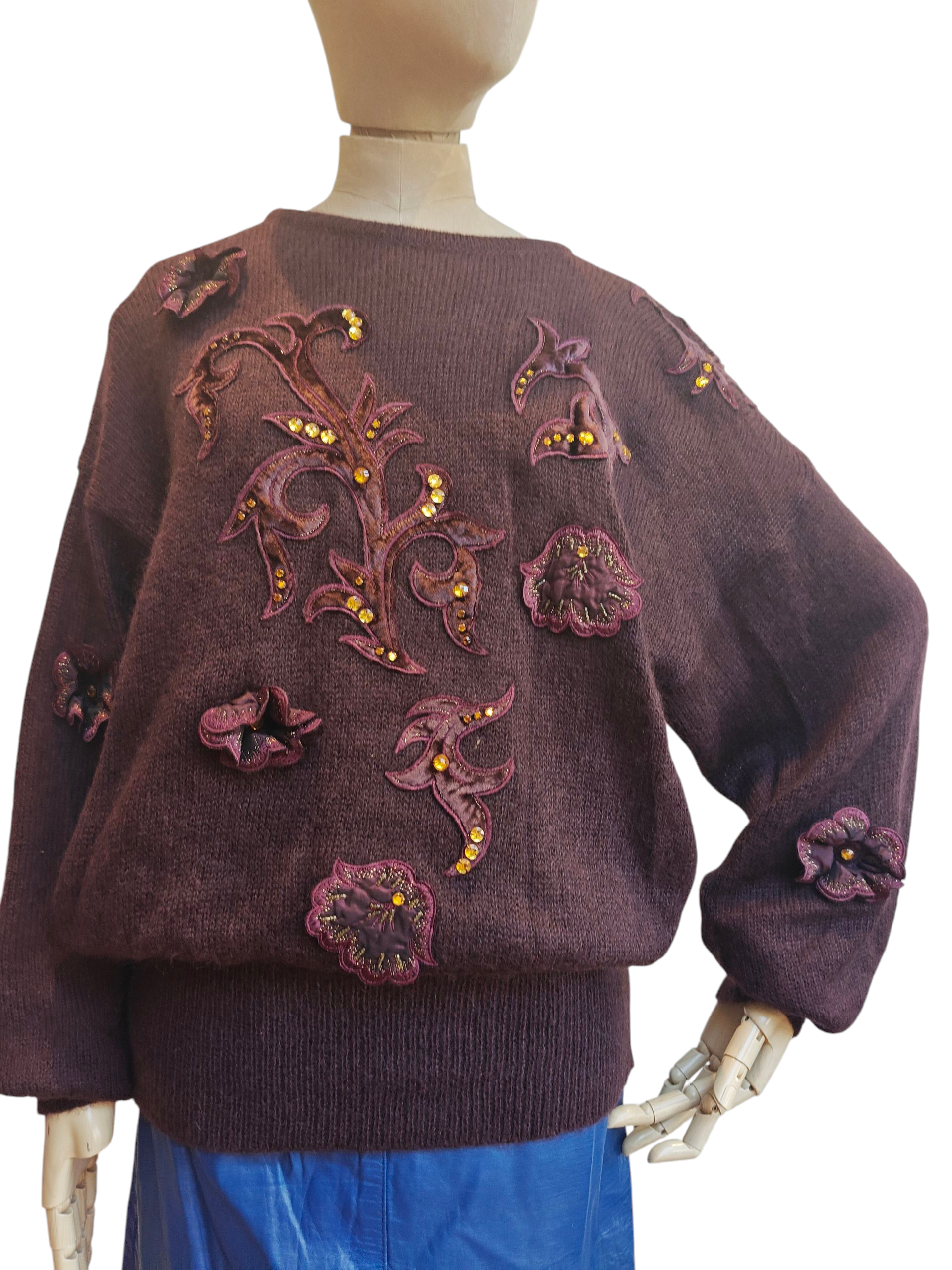 Embellished vintage knitwear