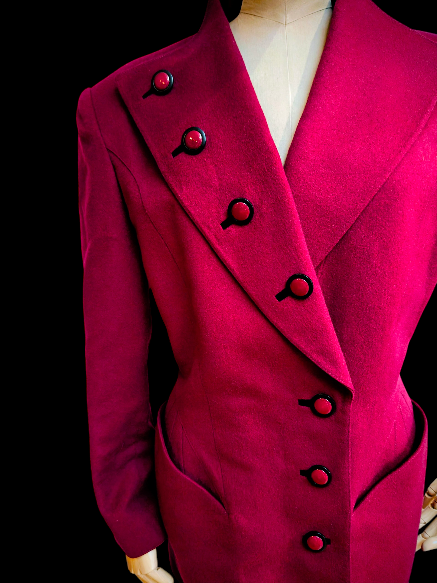 French vintage jacket with statement buttons