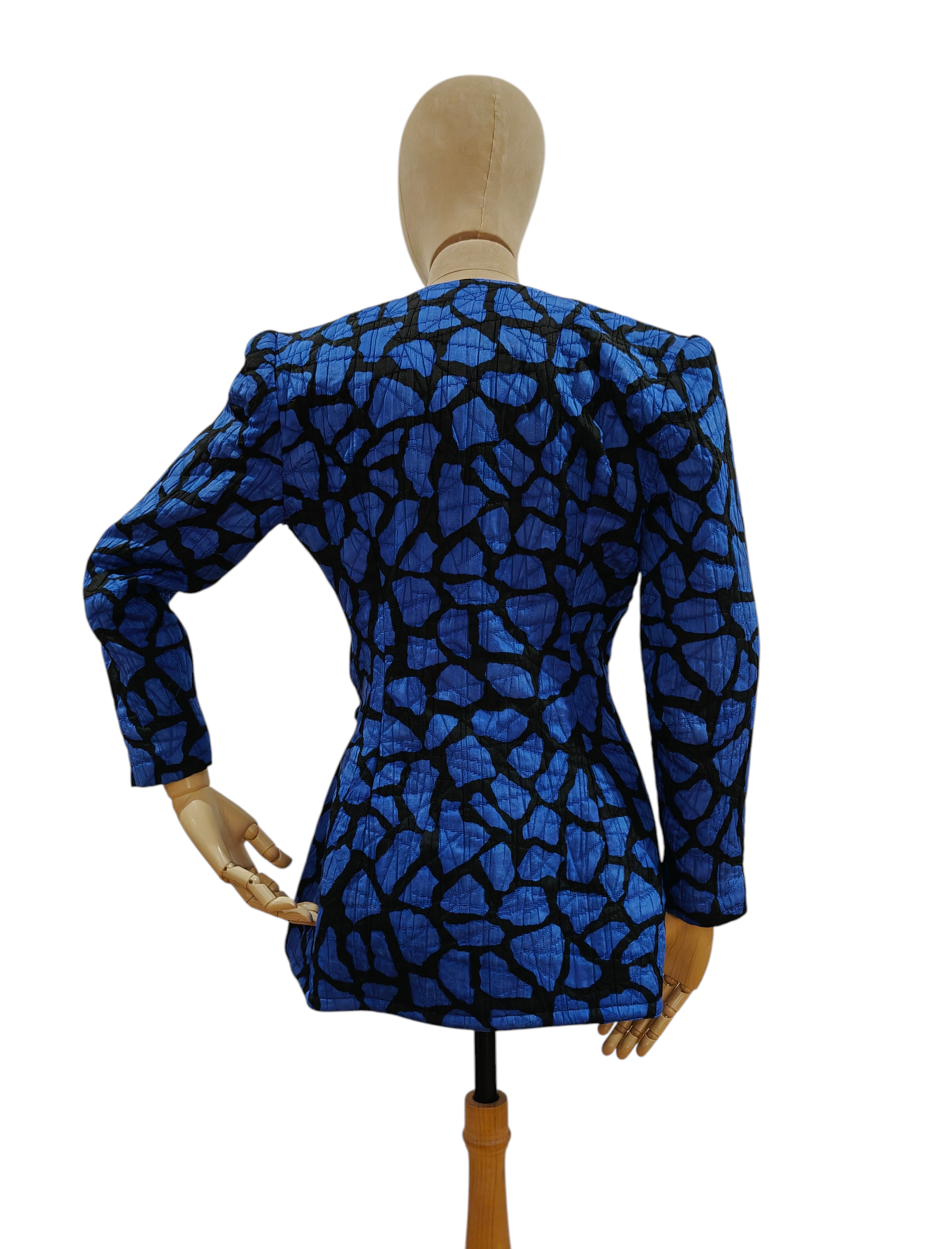 Helen Anderson blue and black 1980's jacket