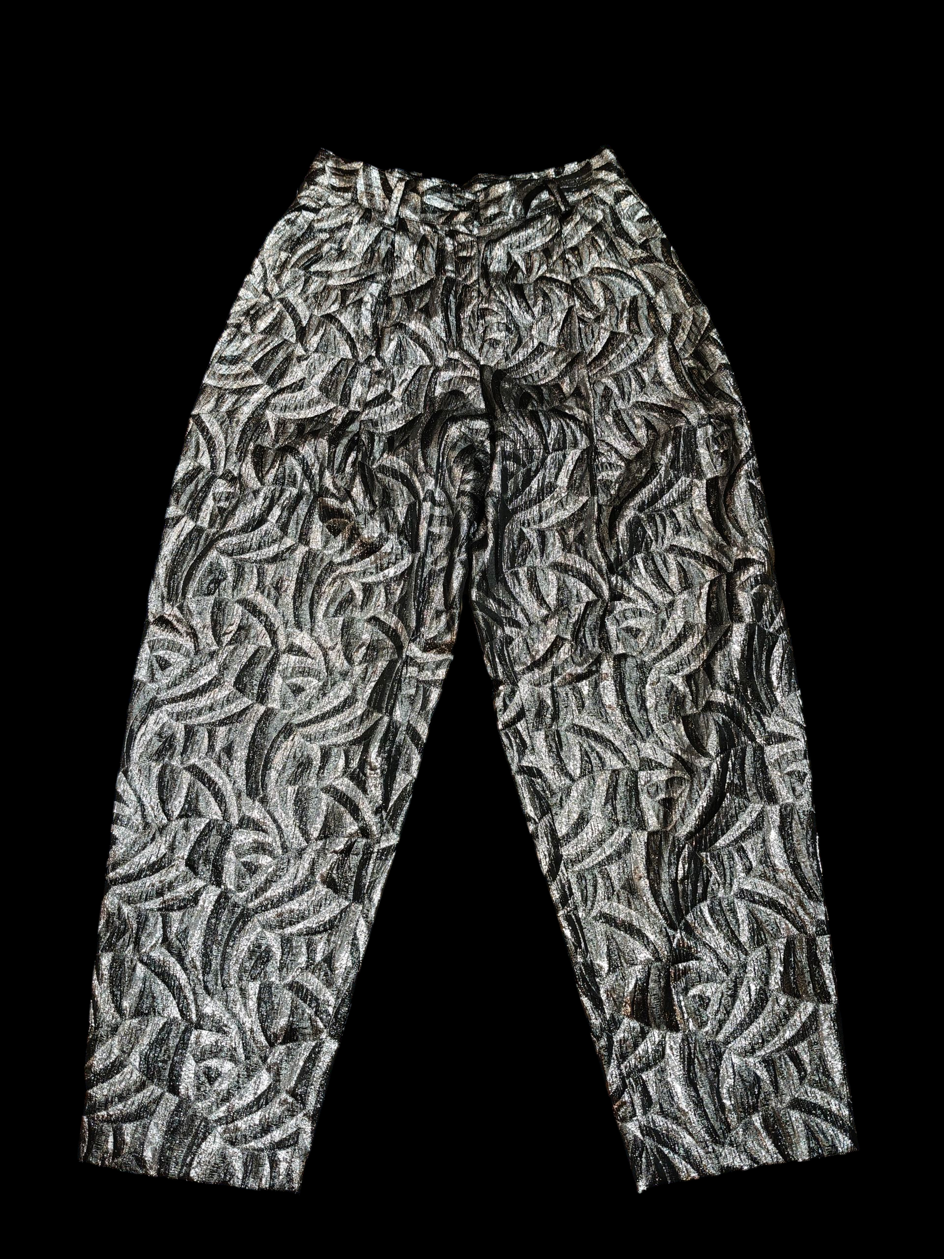 High waisted glitter mom trousers