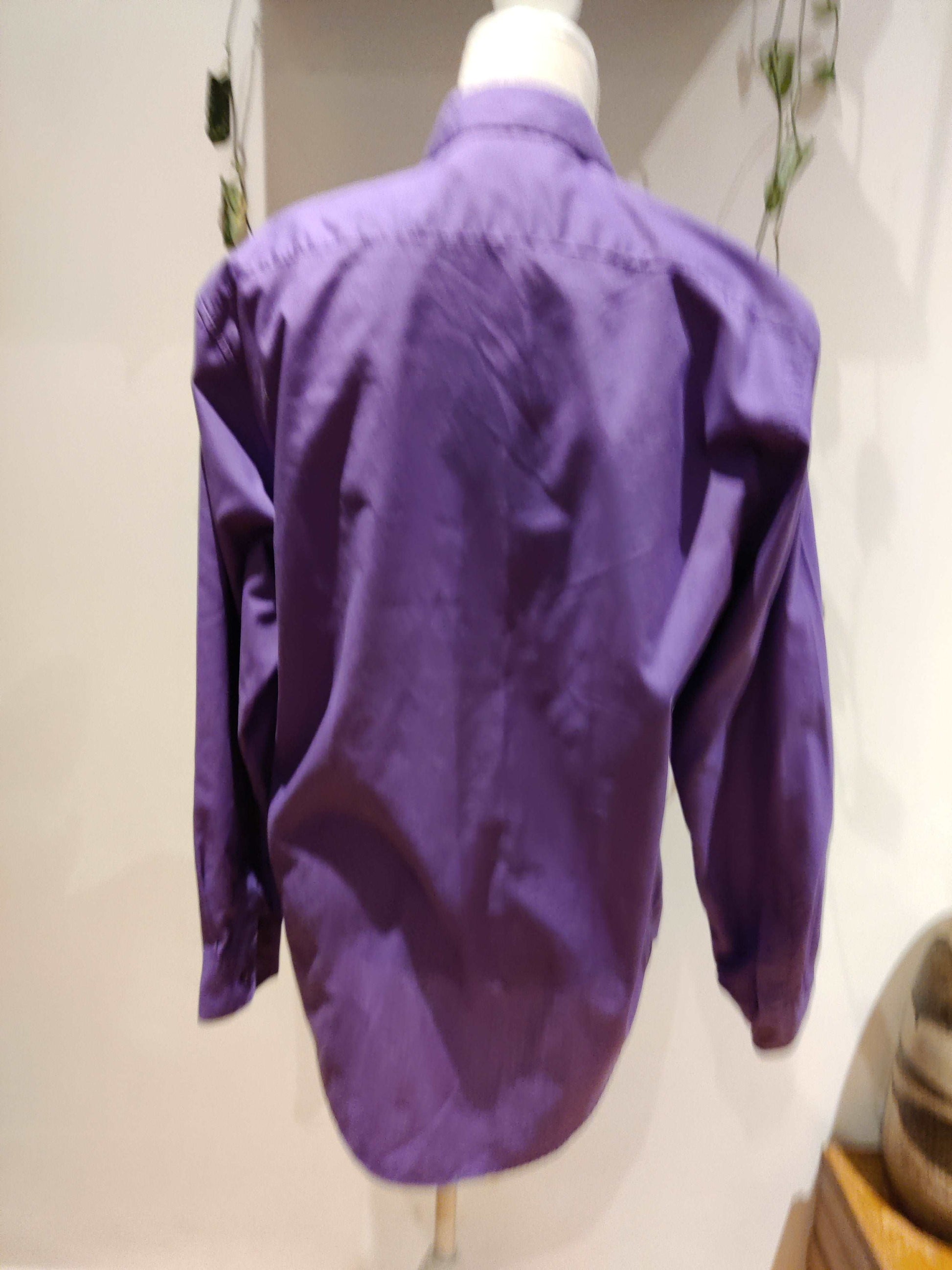 purple blouse with cute vintage print.
