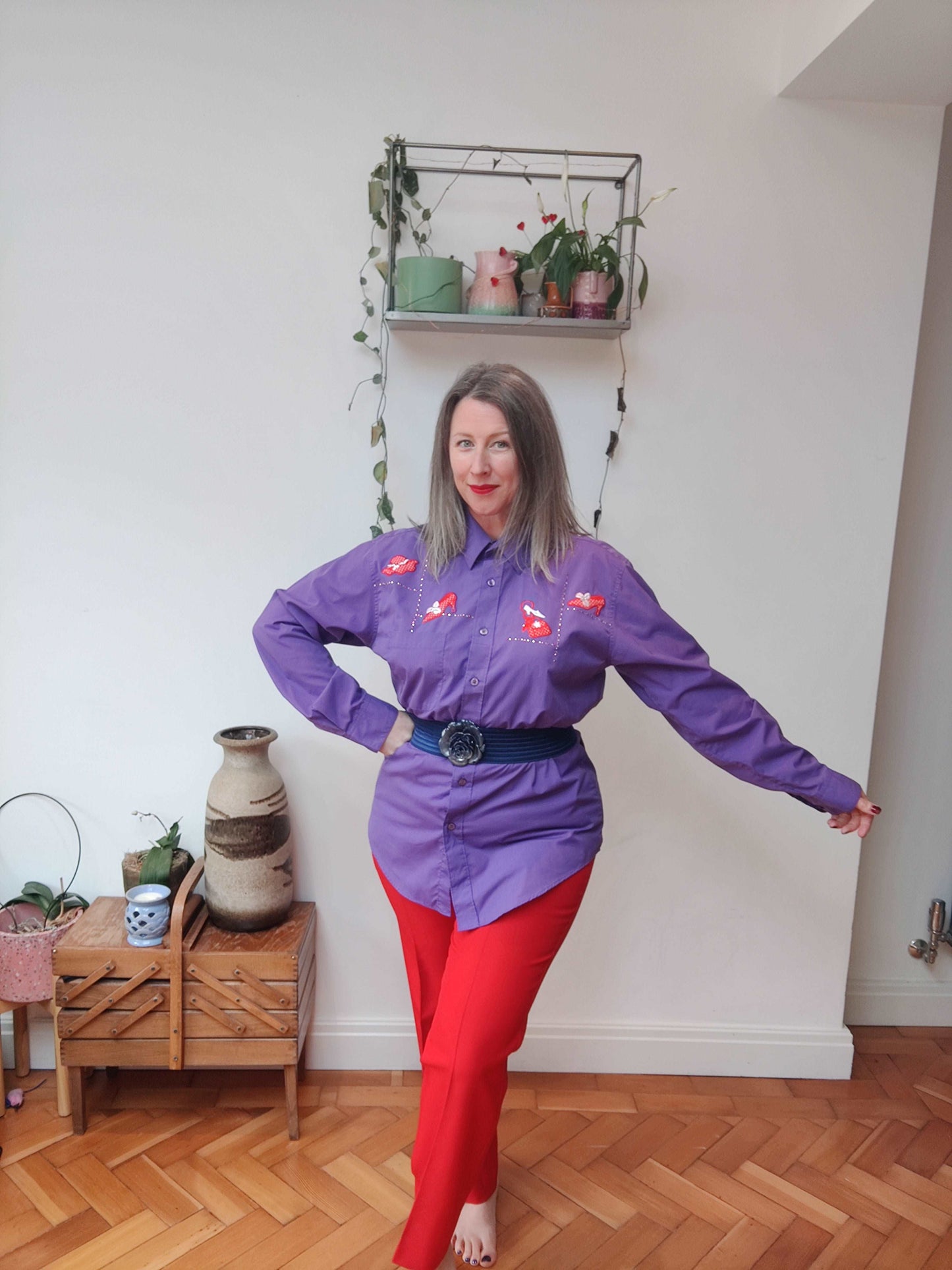 Beautiful Purple vintage blouse size 16