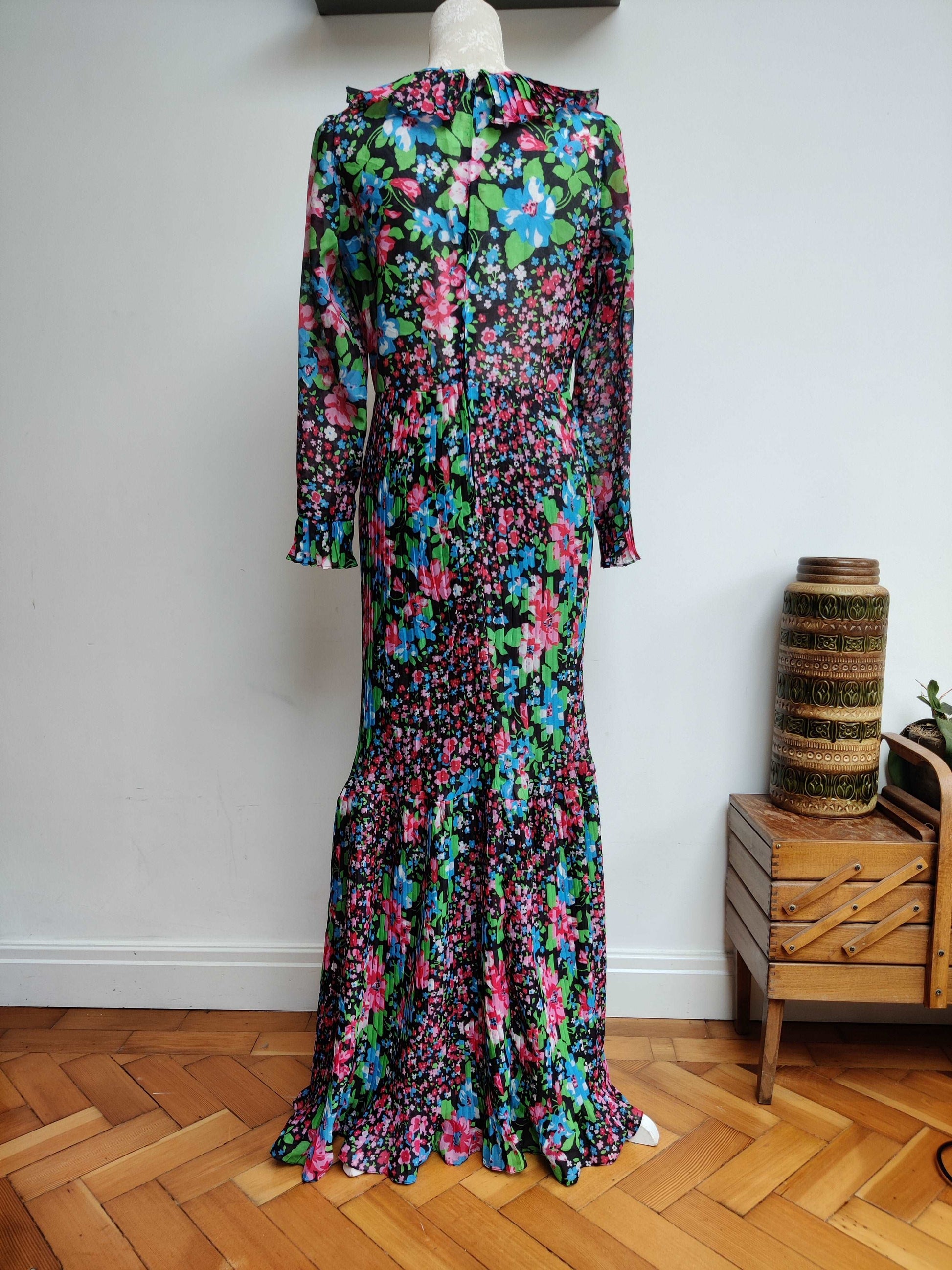 Floor length fit and flare vintage dress.