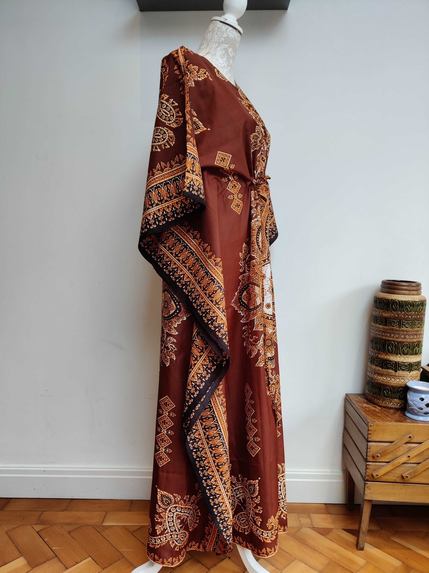 70s plus size maxi dress