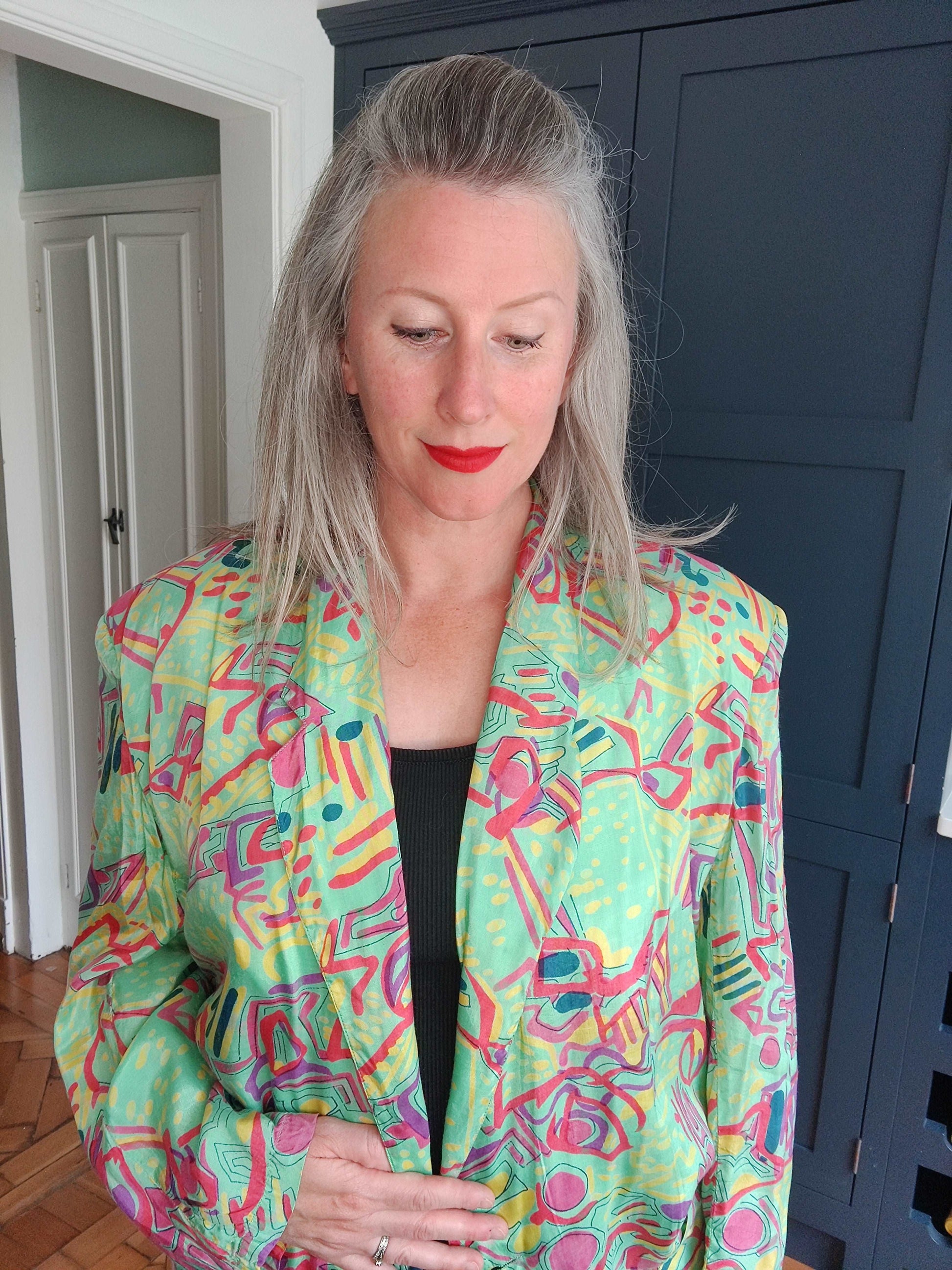 1980s green french connection blazer.