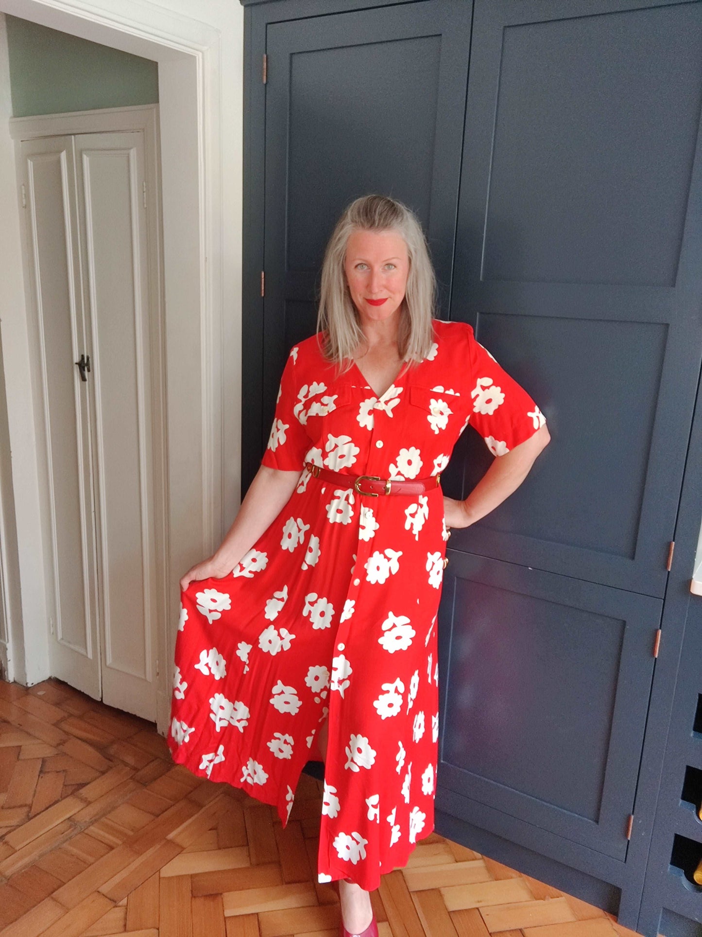 Marion Donaldson red dress size 14