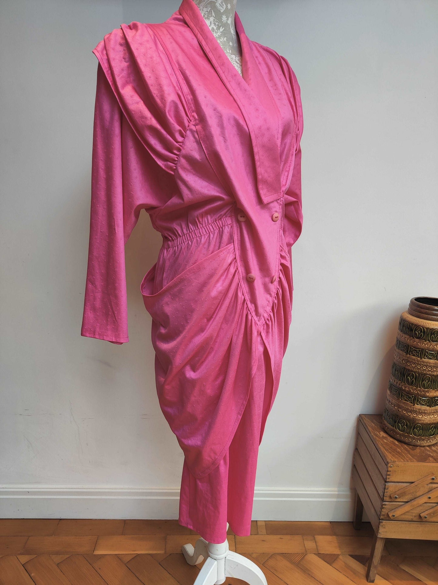 Hot pink 80s power dress size 12