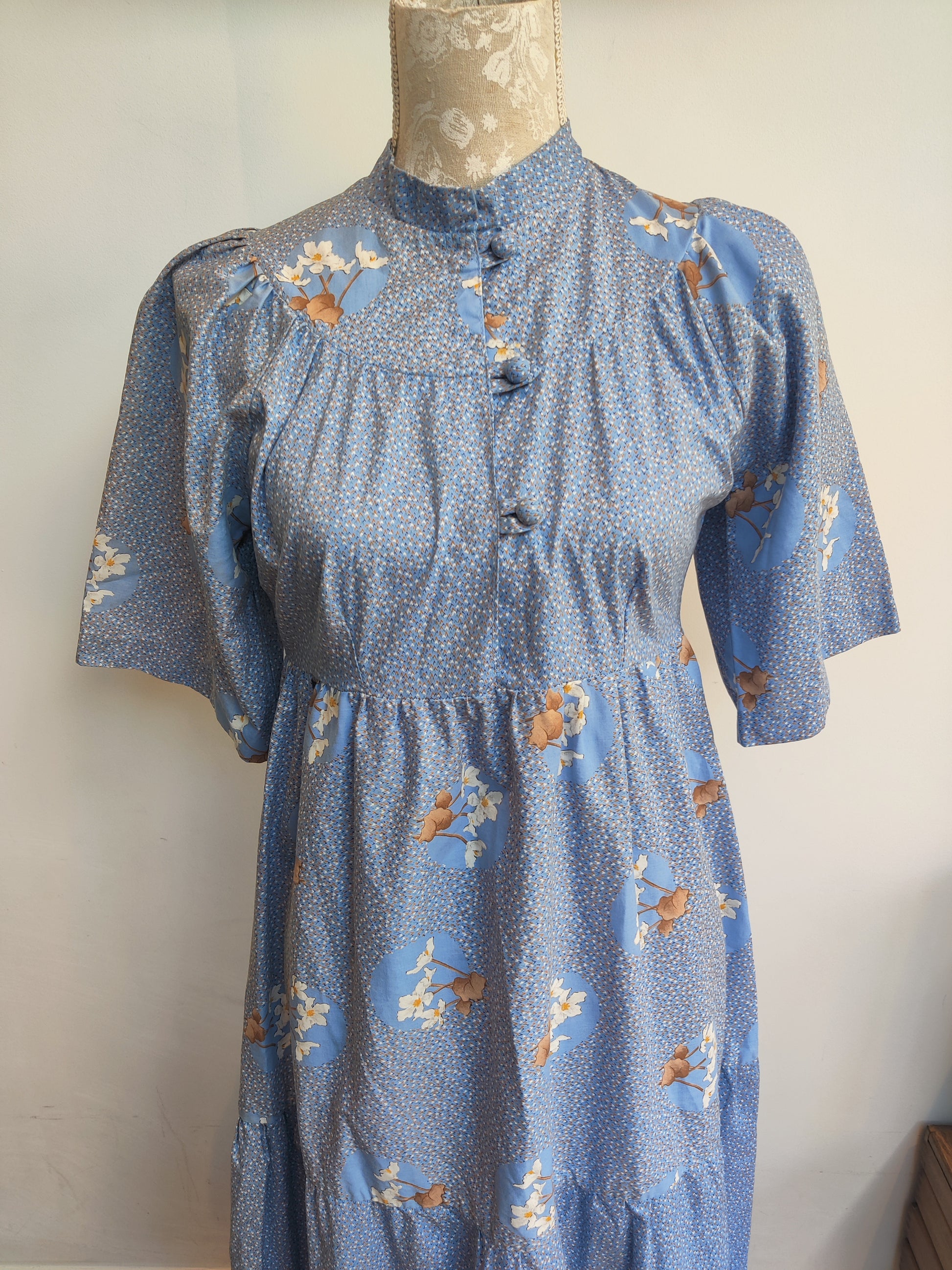 Blue vintage prairie dress