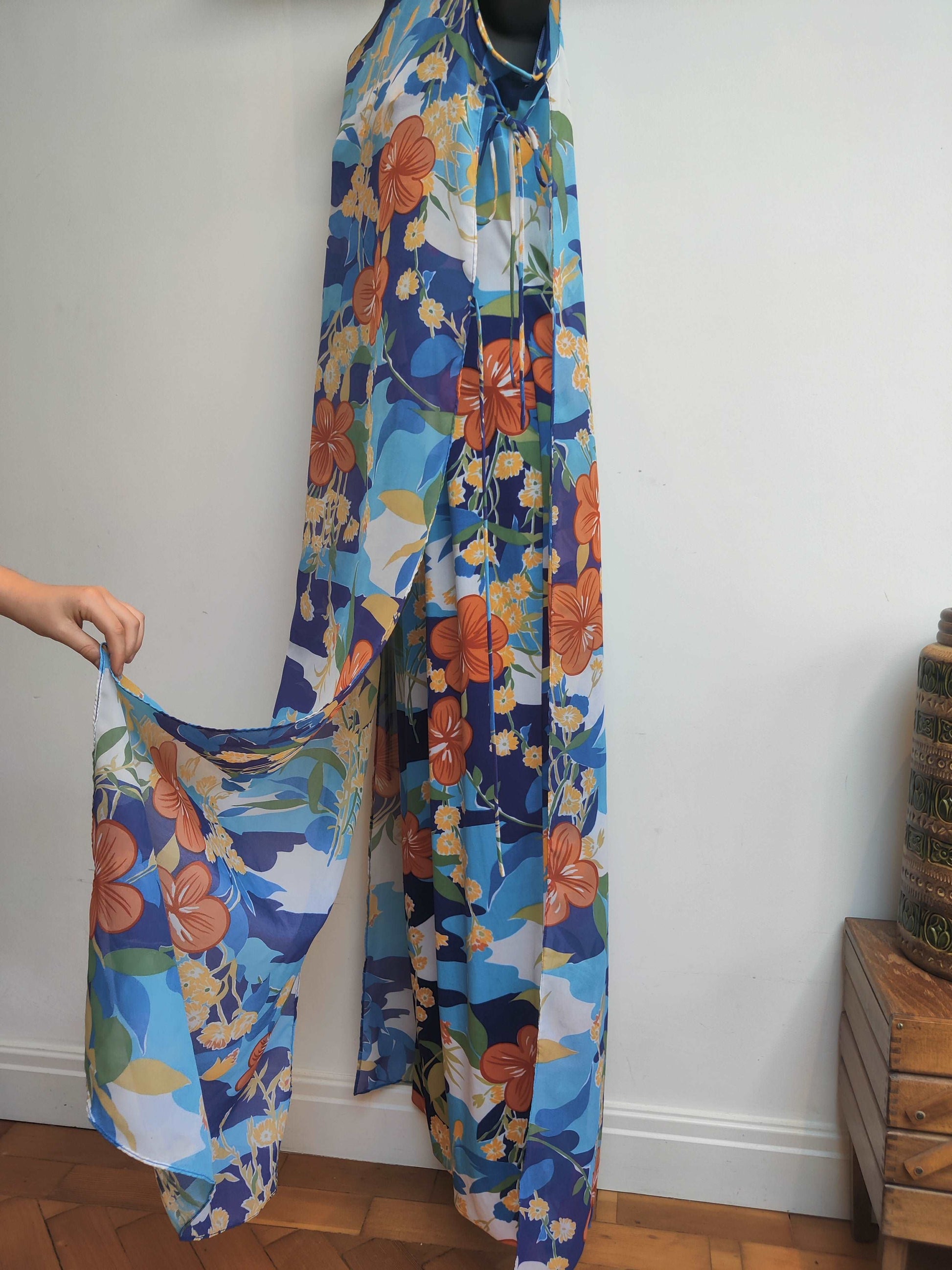 Side view of jumpsuit and tunic