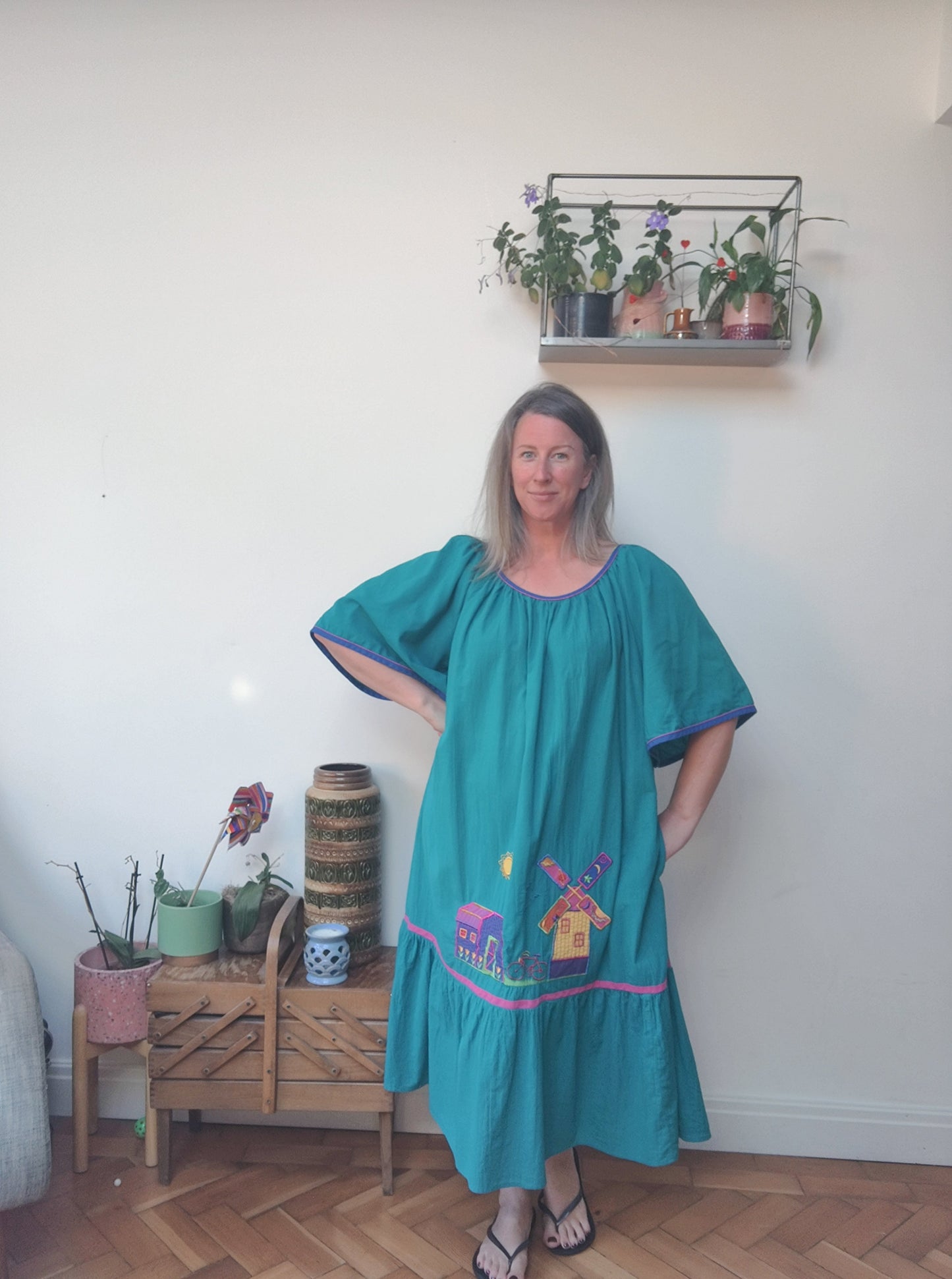 Plus size vintage patio dress