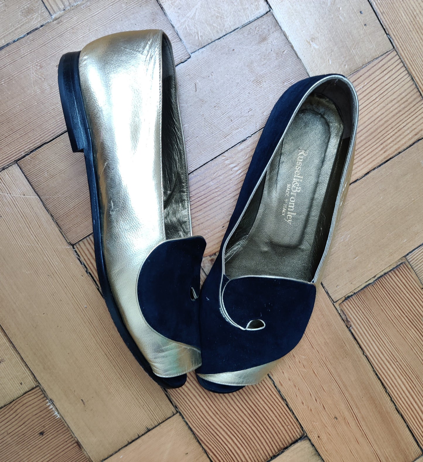 Swirl design pumps by Russell % Bromley