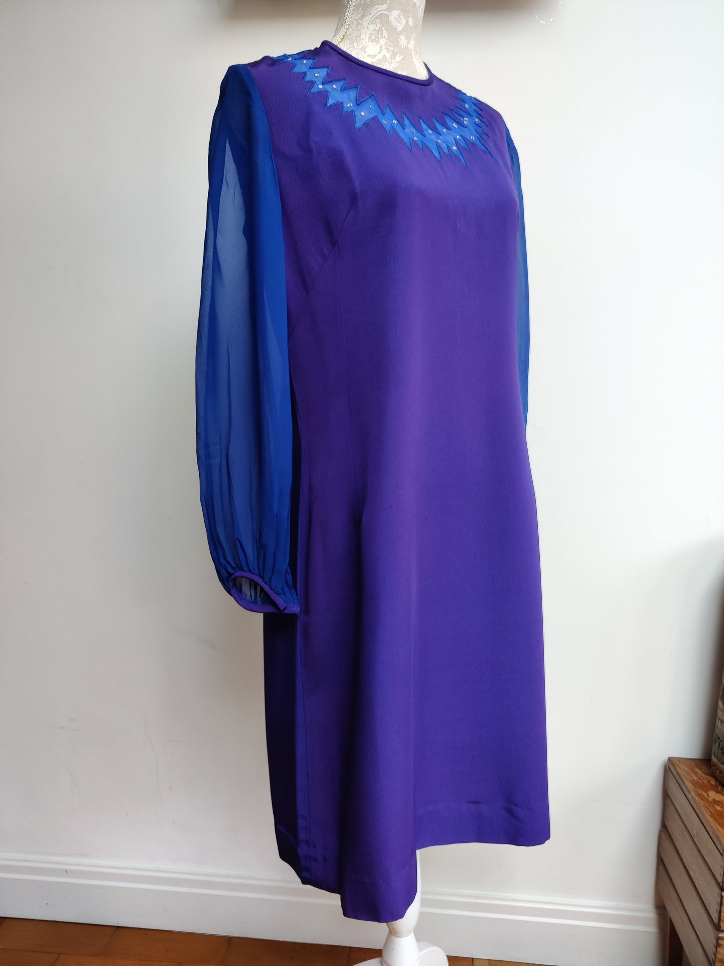 Purple vintage evening dress size 12-14