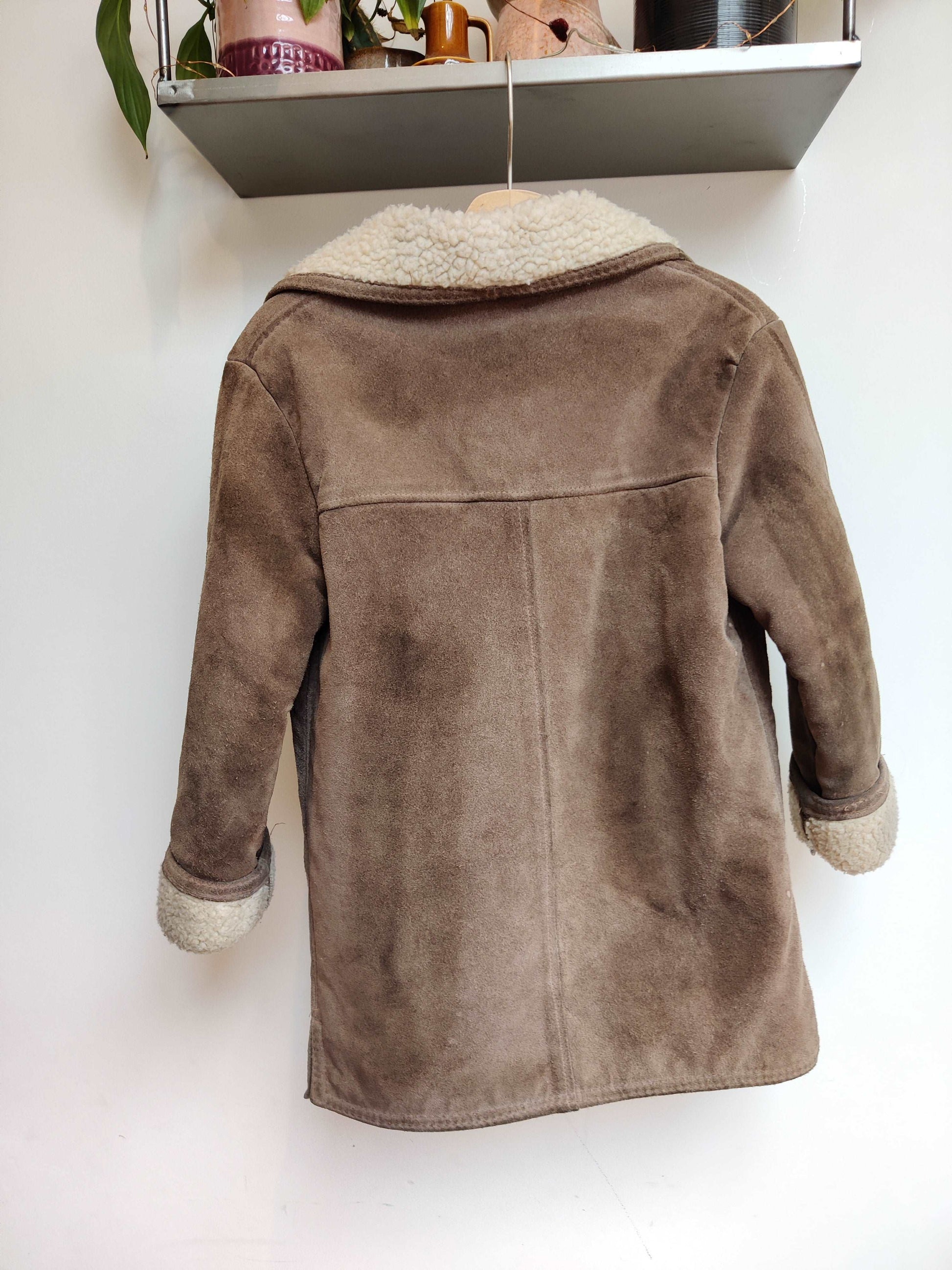 Childs vintage sheepskin coat