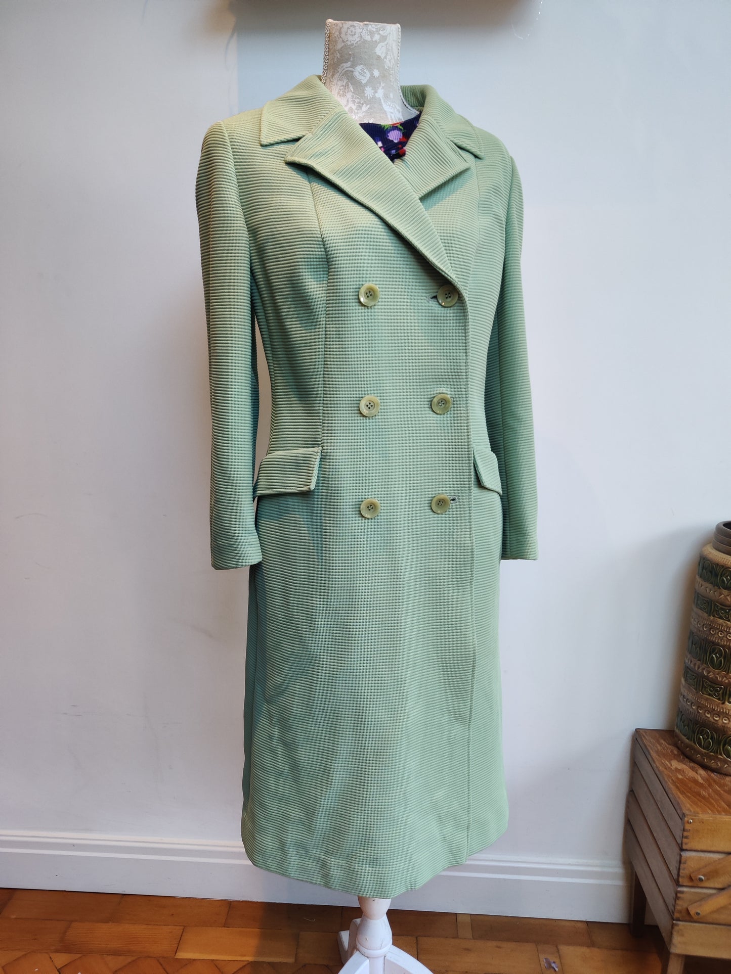 Mint green modette jacket. size 14