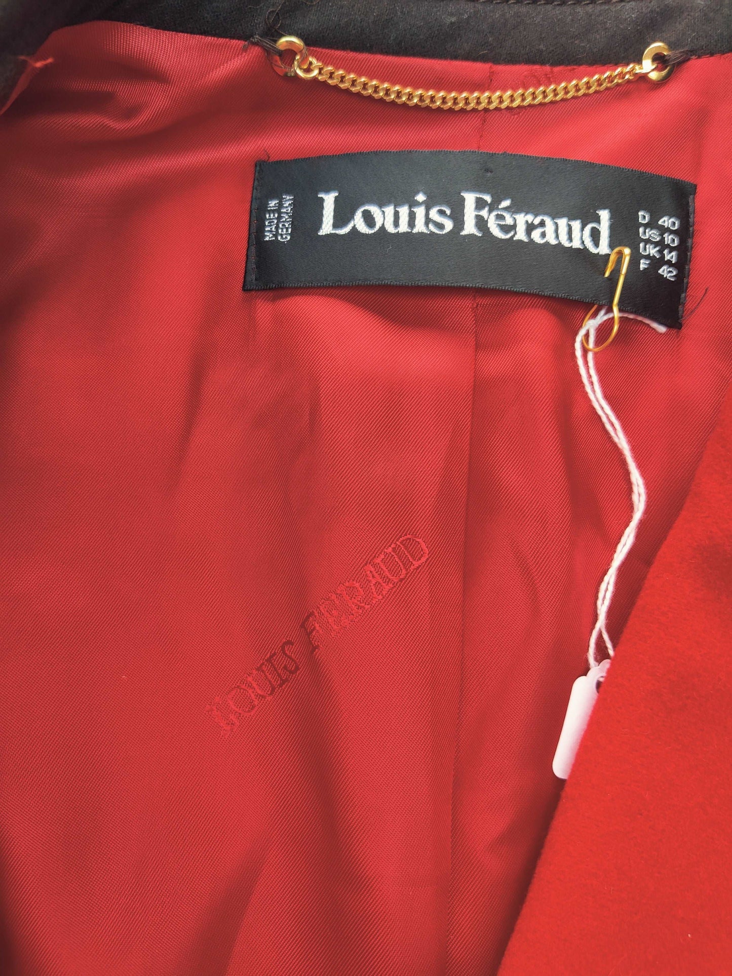 Louis Feraud red jacket size 12