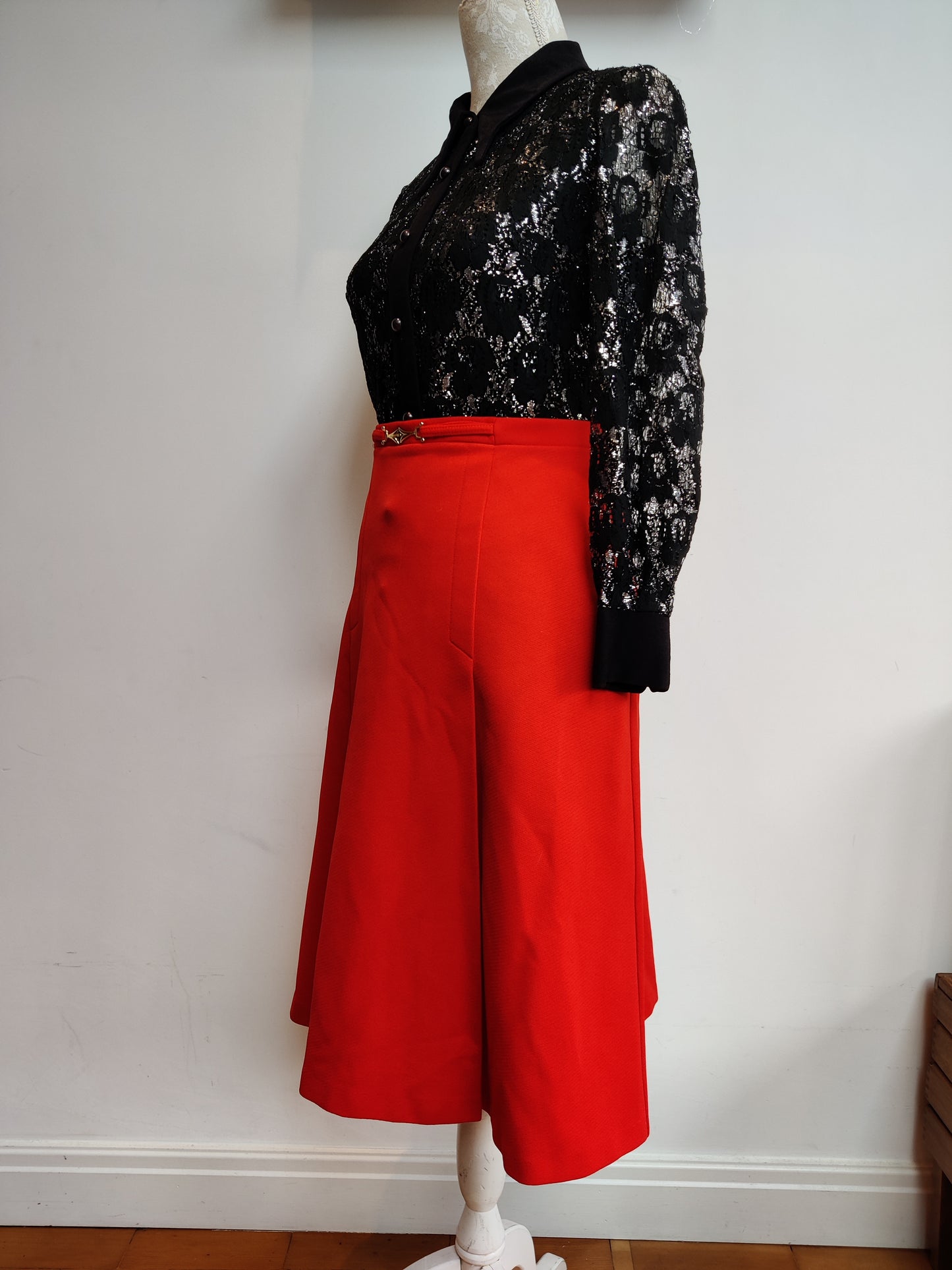 Red modette midi skirt size 16