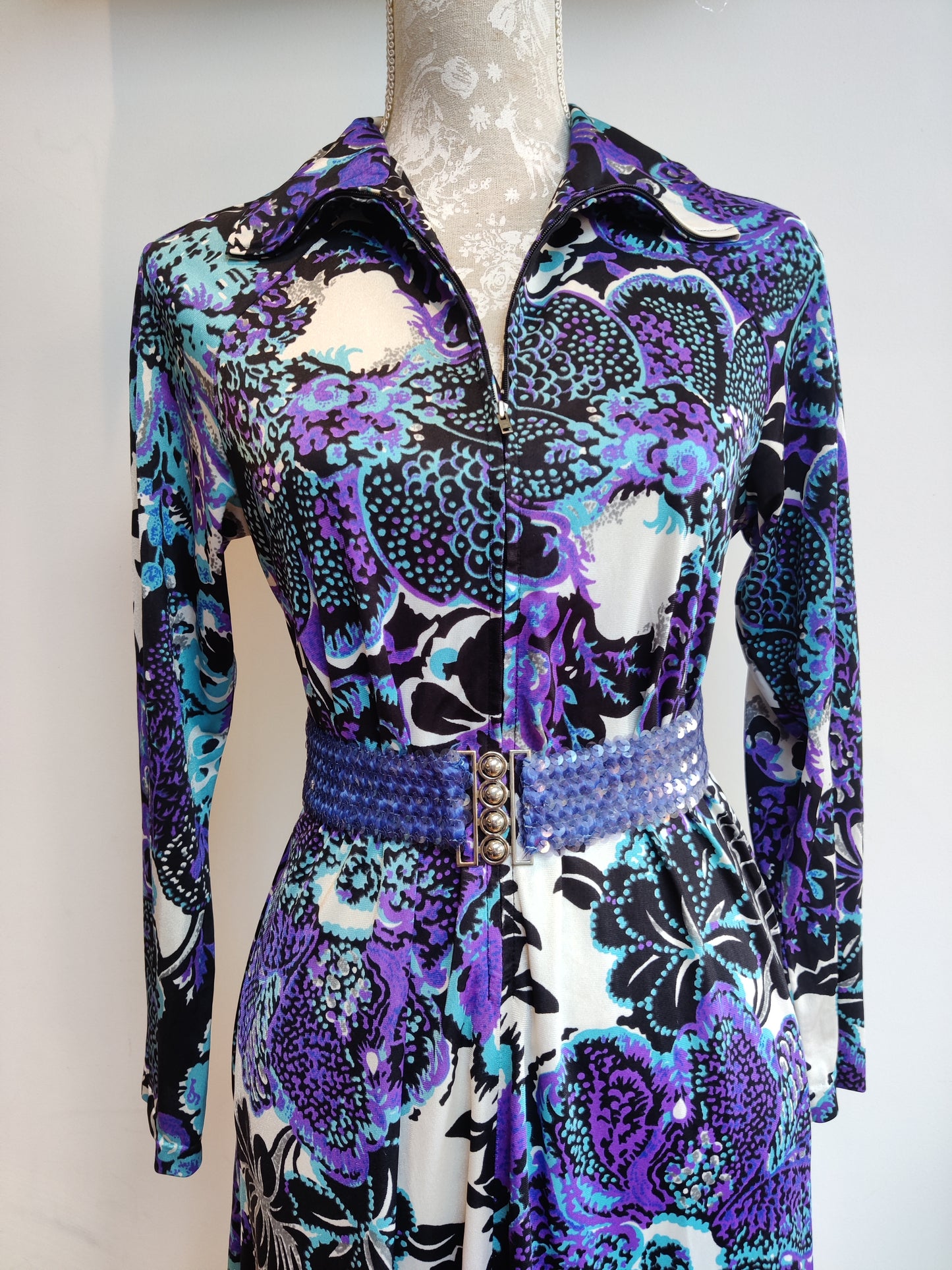 70s paisley housecoat