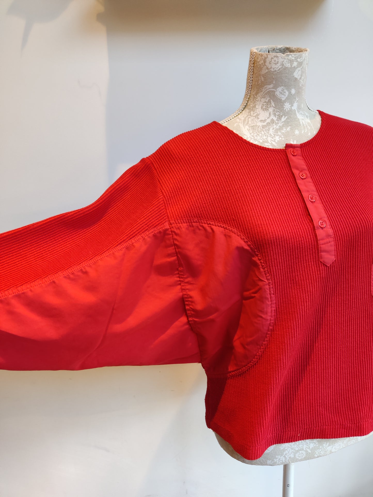 Bright red 80s top