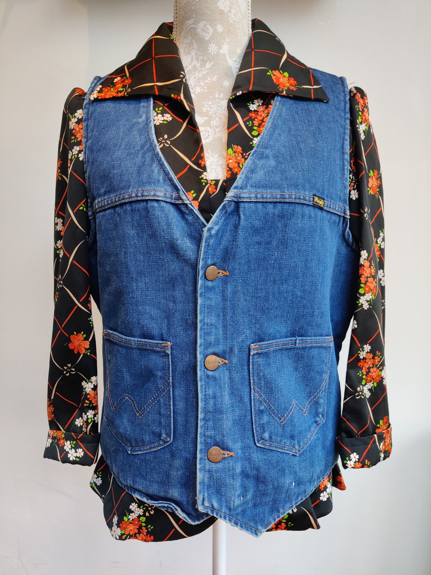 70s Wrangler denim waistcoat