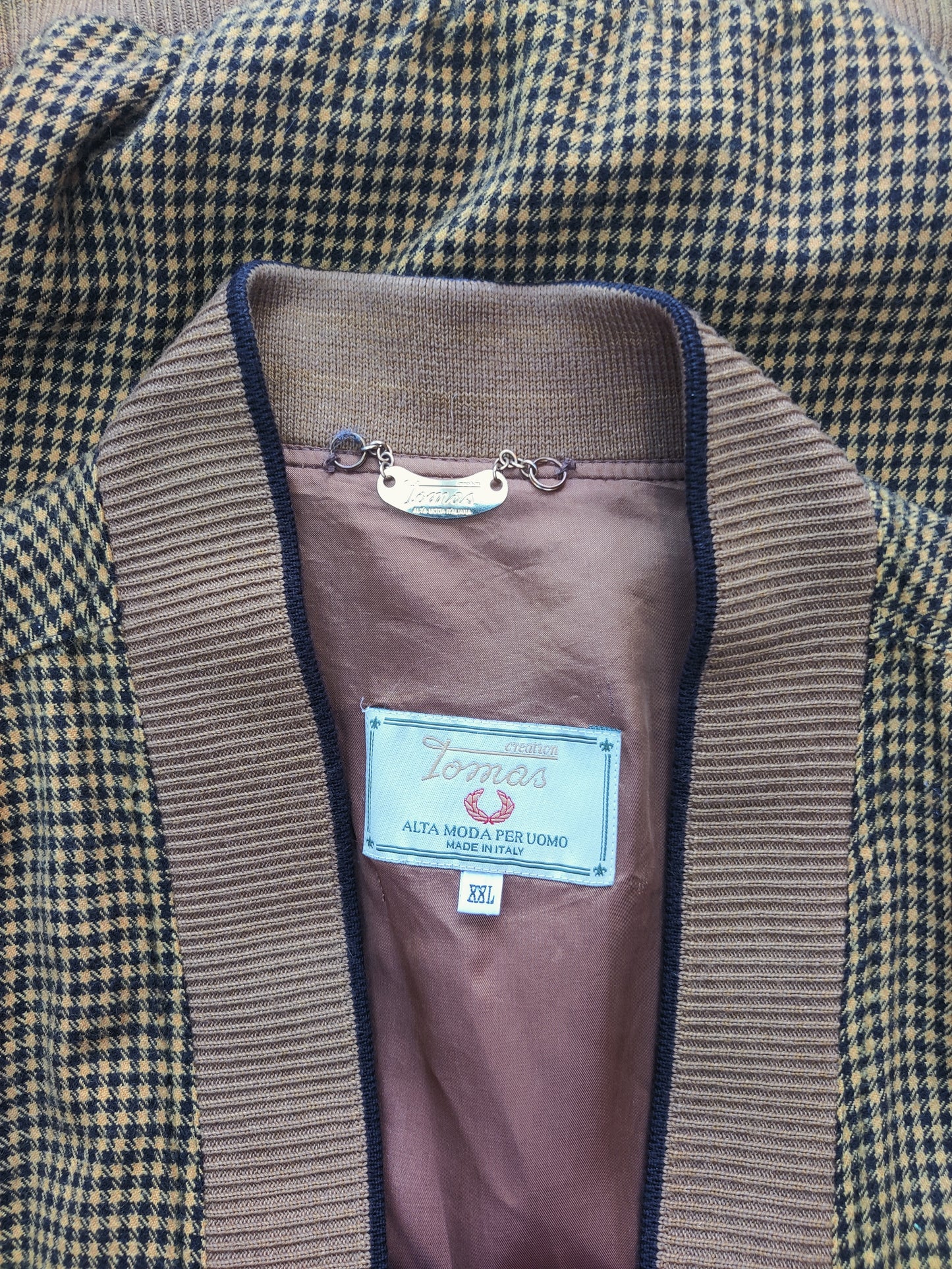 Great vintage dogtooth lightweight jacket. size 18-20
