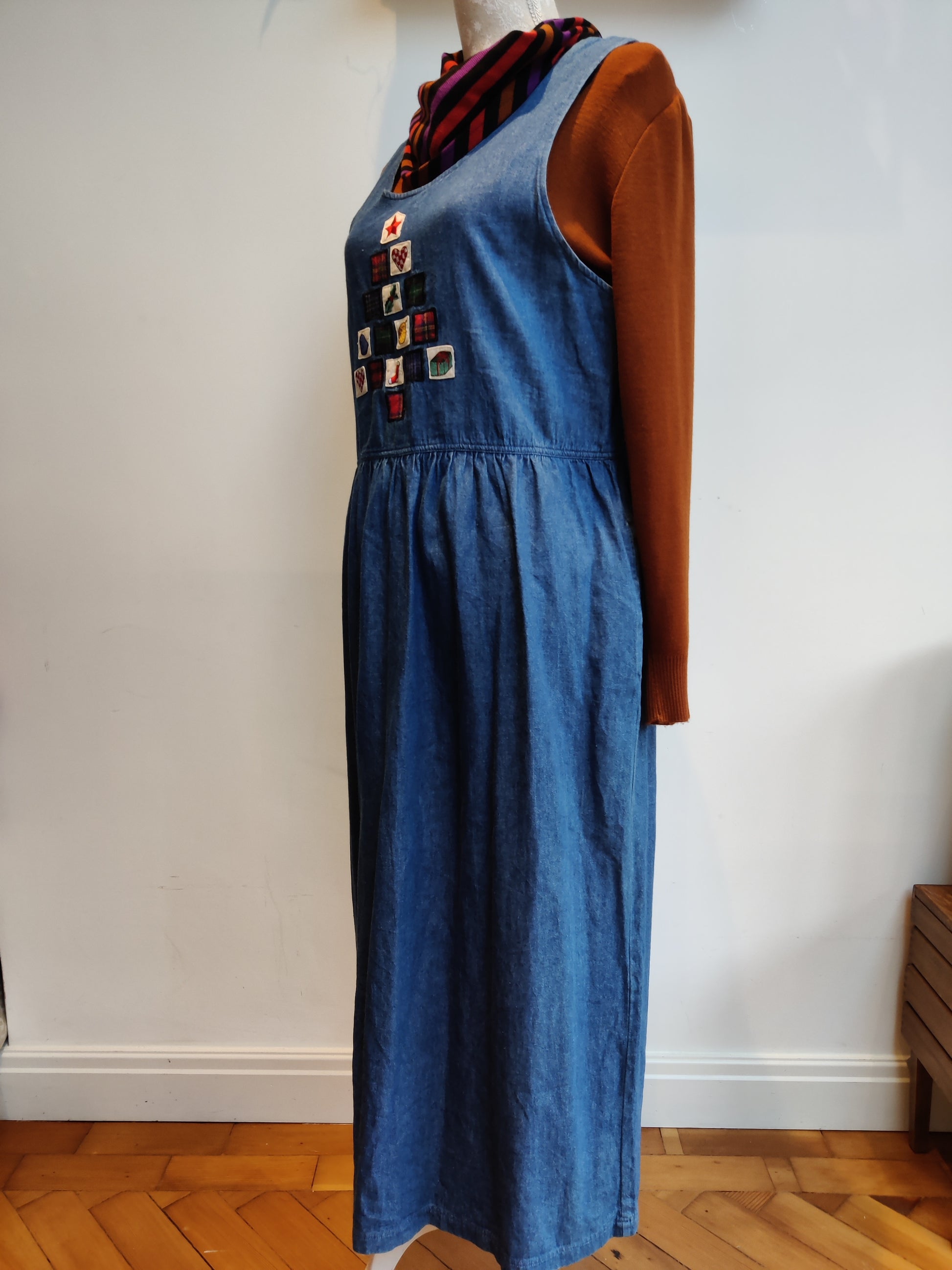 Blue denim vintage dress 16