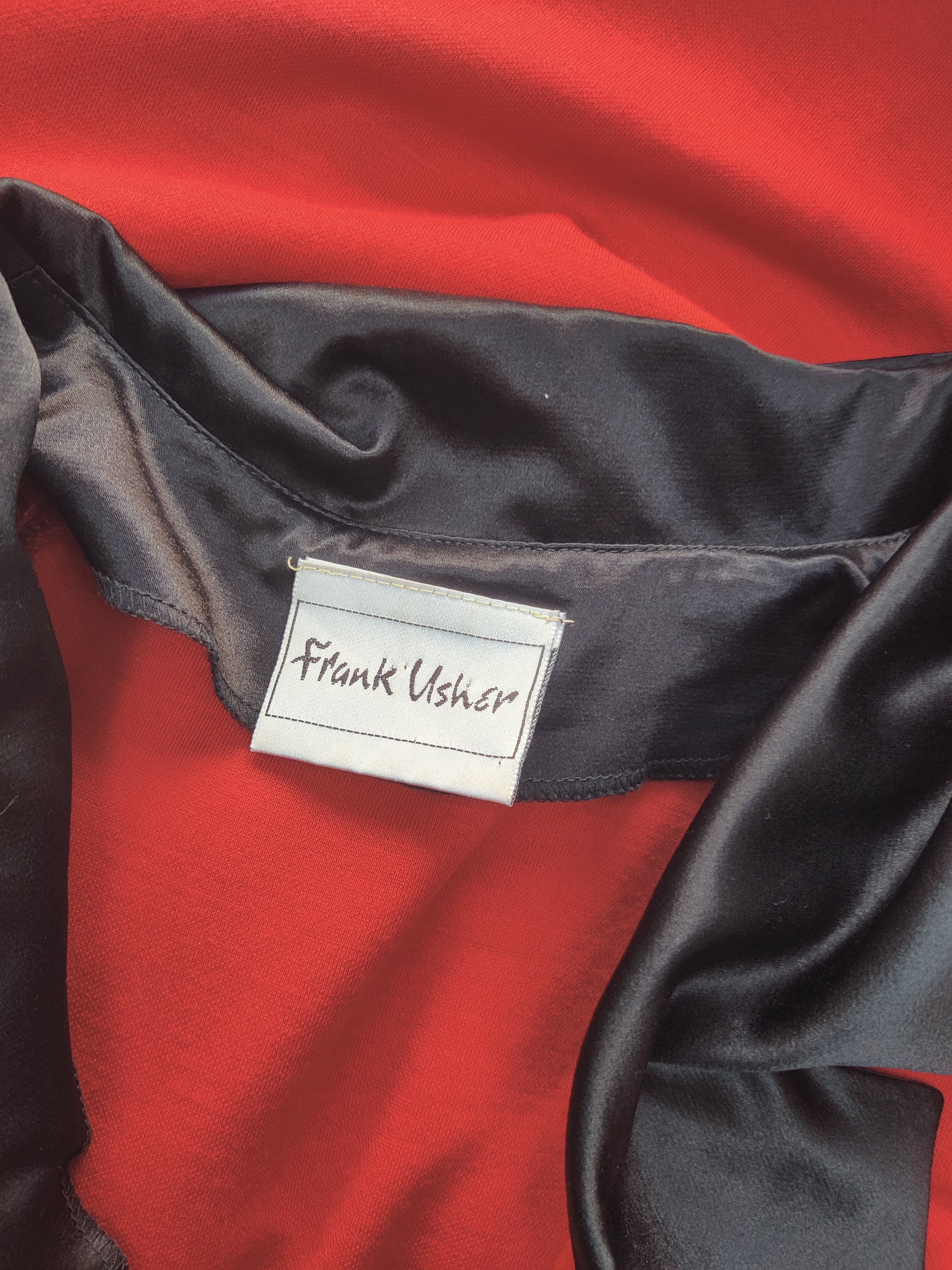 Frank Usher red and black dress 16-18