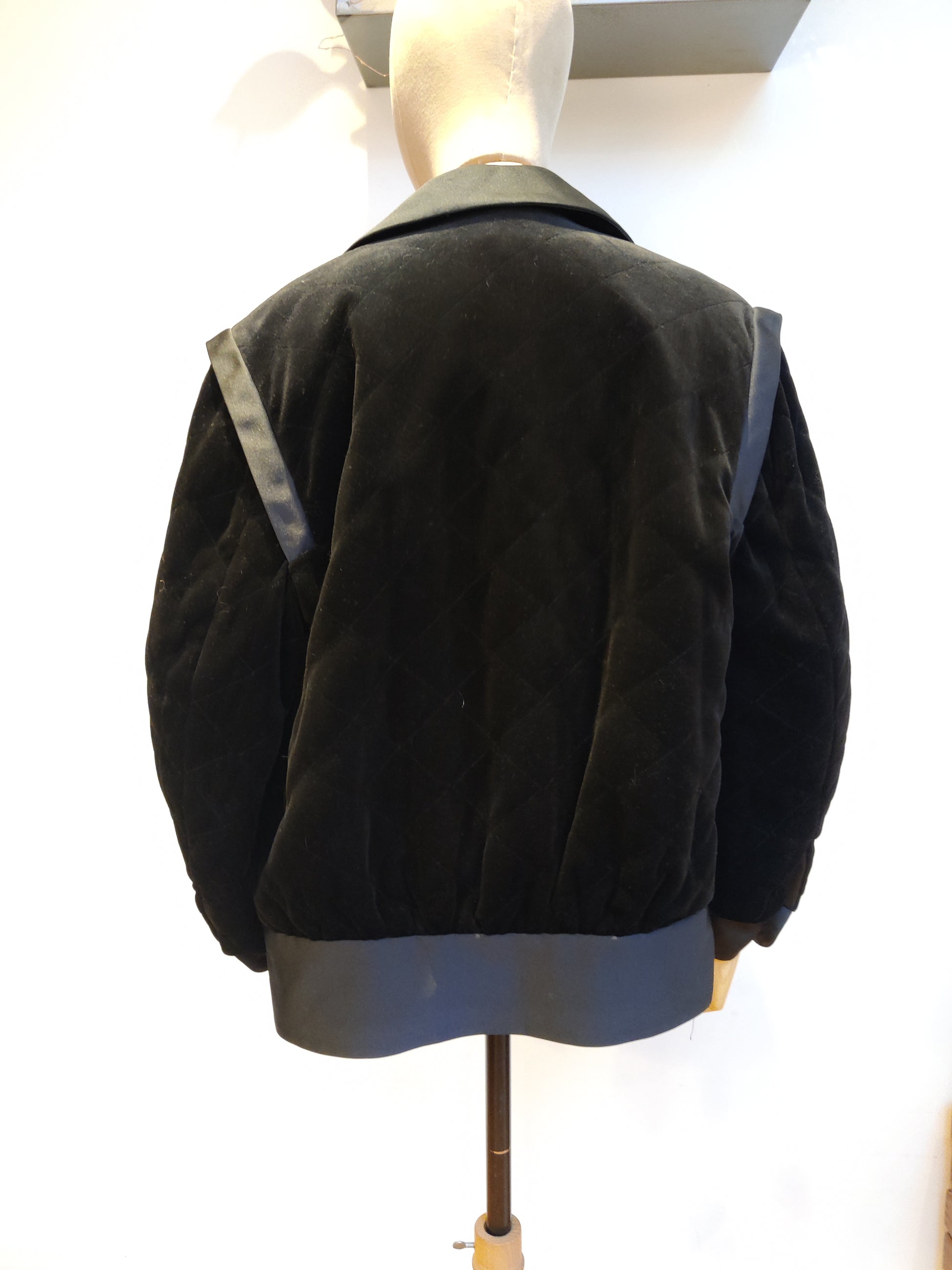 80s velvet jacket with huge collar