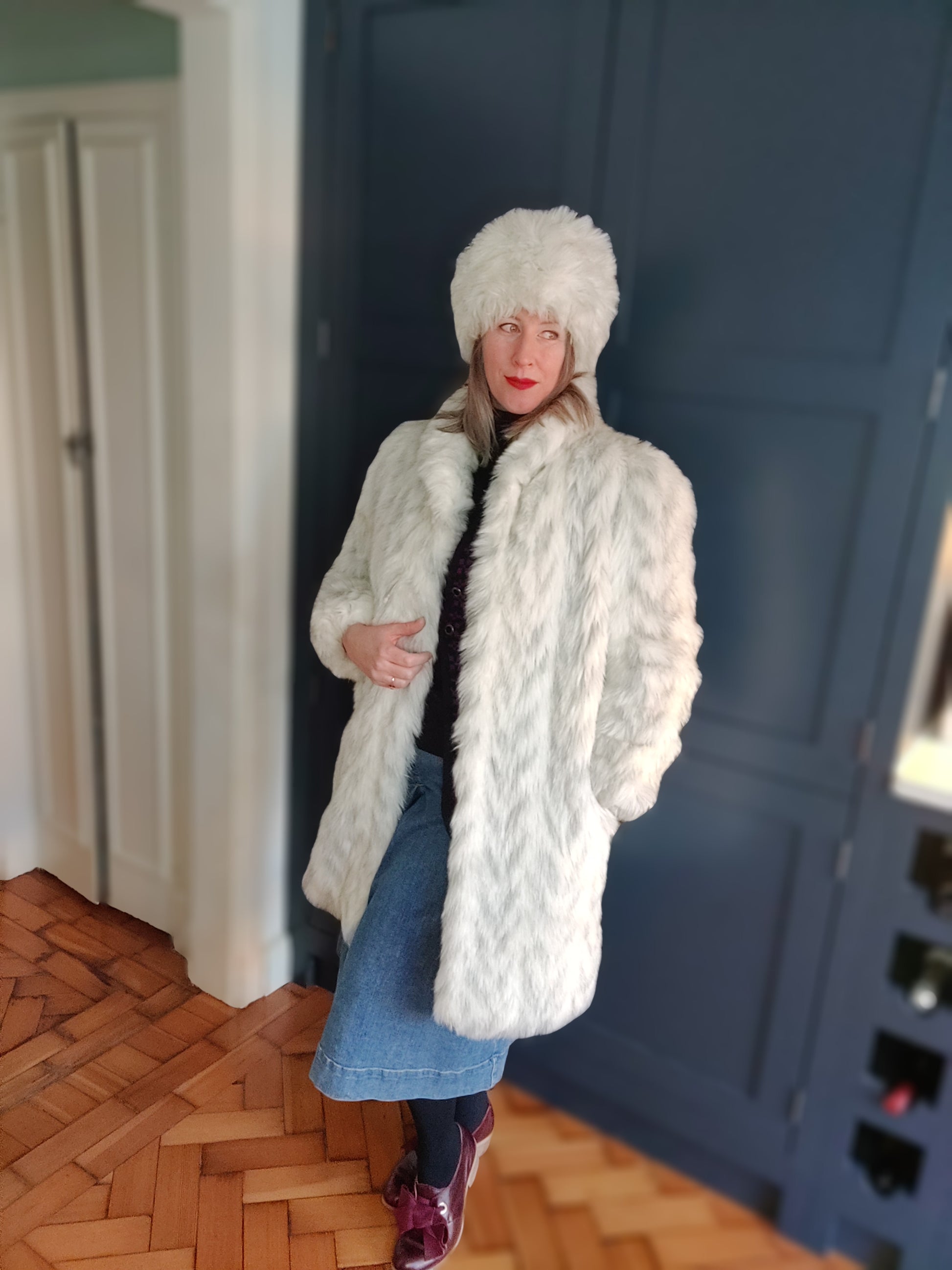 Amazing fur hat and coat