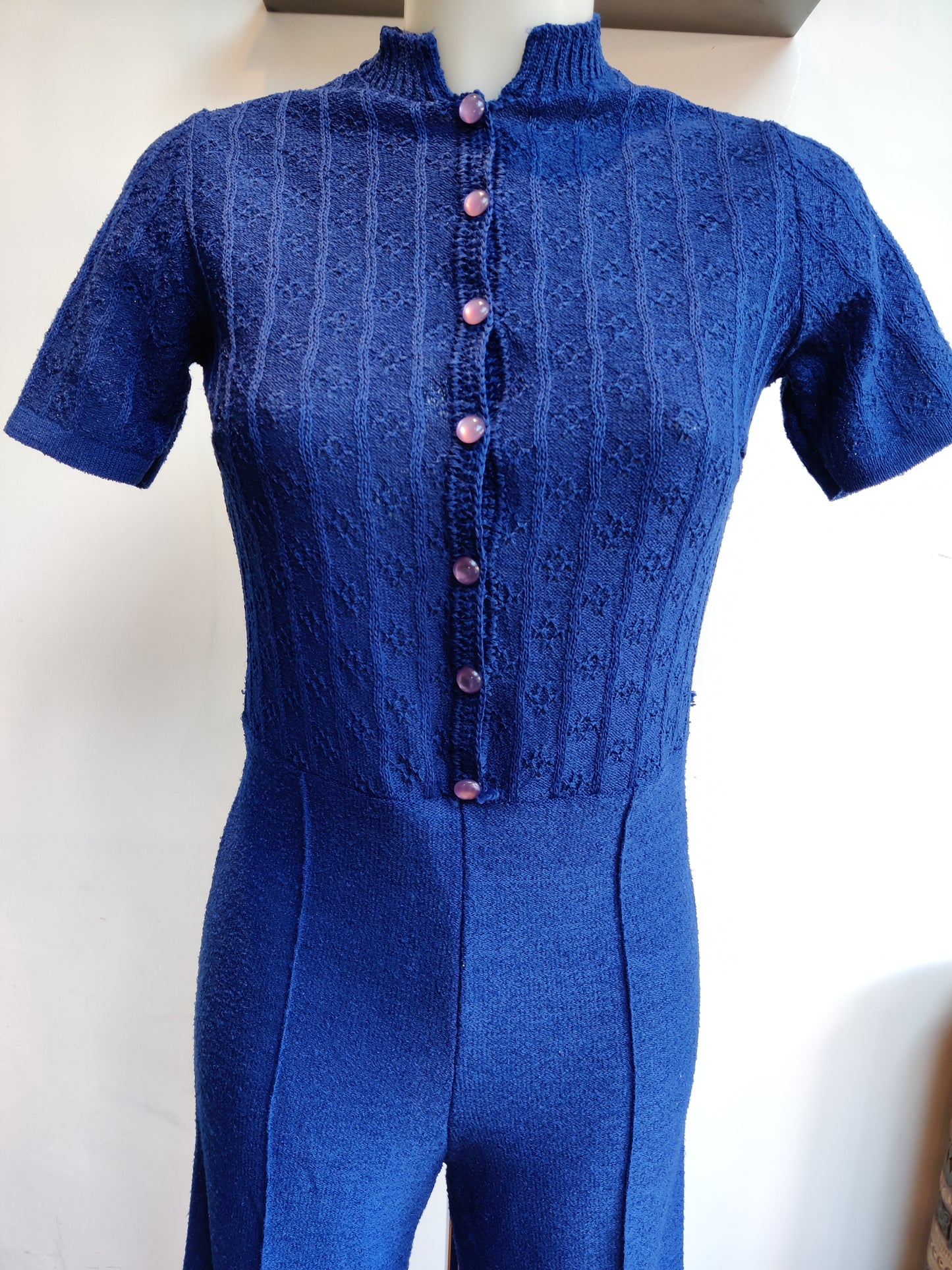 1930s knitted jumpsuit in blue